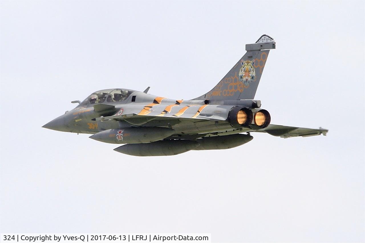 324, Dassault Rafale B C/N 324a, Dassault Rafale B, Climbing from rwy 26, Landivisiau Naval Air Base (LFRJ) Tiger Meet 2017