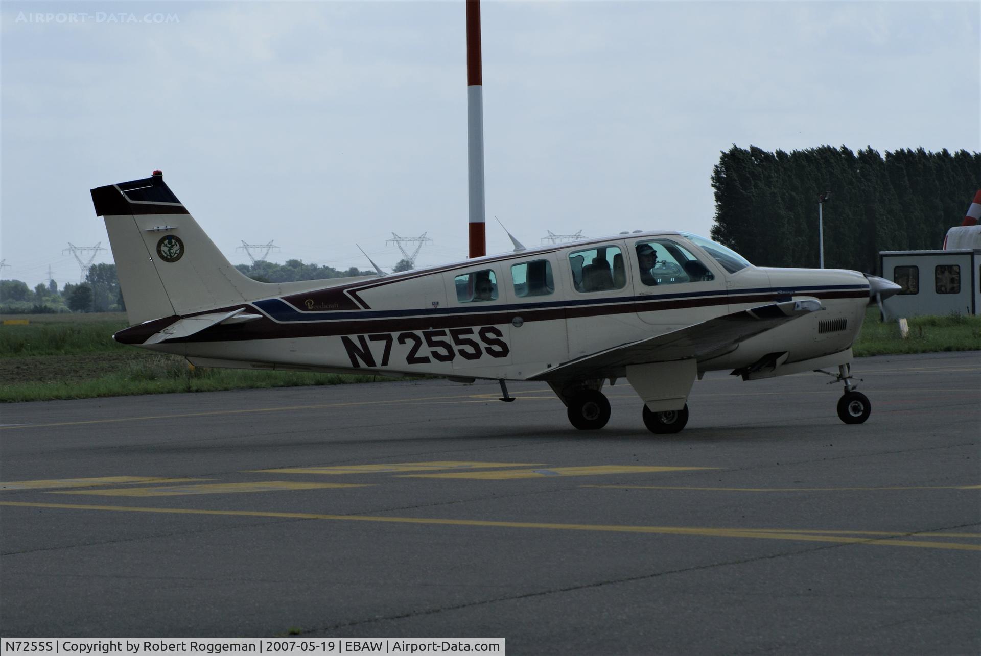 N7255S, 1984 Beech A36 Bonanza 36 C/N E-2192, STAMPE FLY IN.