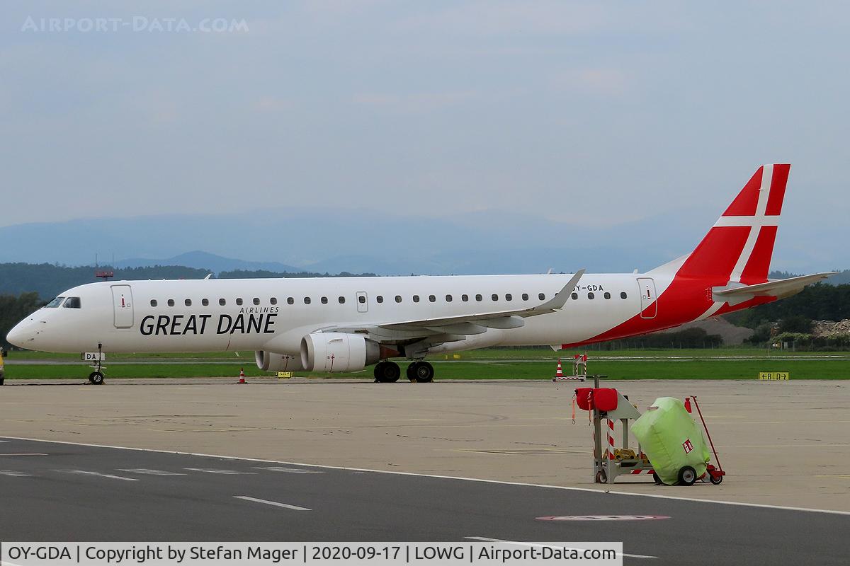 OY-GDA, 2008 Embraer 195LR (ERJ-190-200LR) C/N 19000213, Great Dane Airlines ERJ-195 @GRZ
