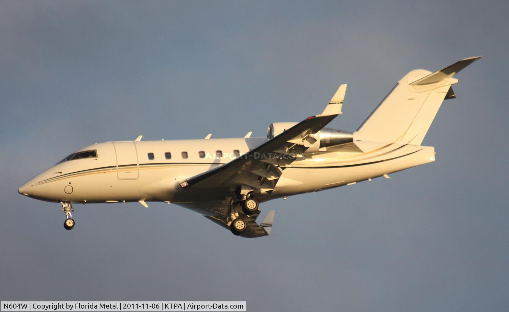 N604W, 1999 Bombardier Challenger 604 (CL-600-2B16) C/N 5421, TPA 2011