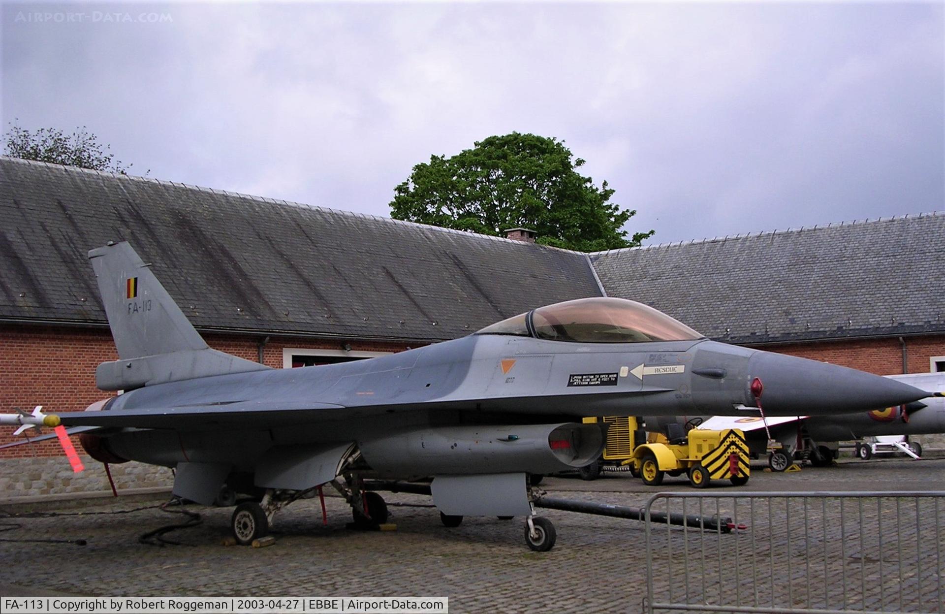 FA-113, 1989 SABCA F-16AM Fighting Falcon C/N 6H-113, HISTORICAL CENTER BEVEKOM.