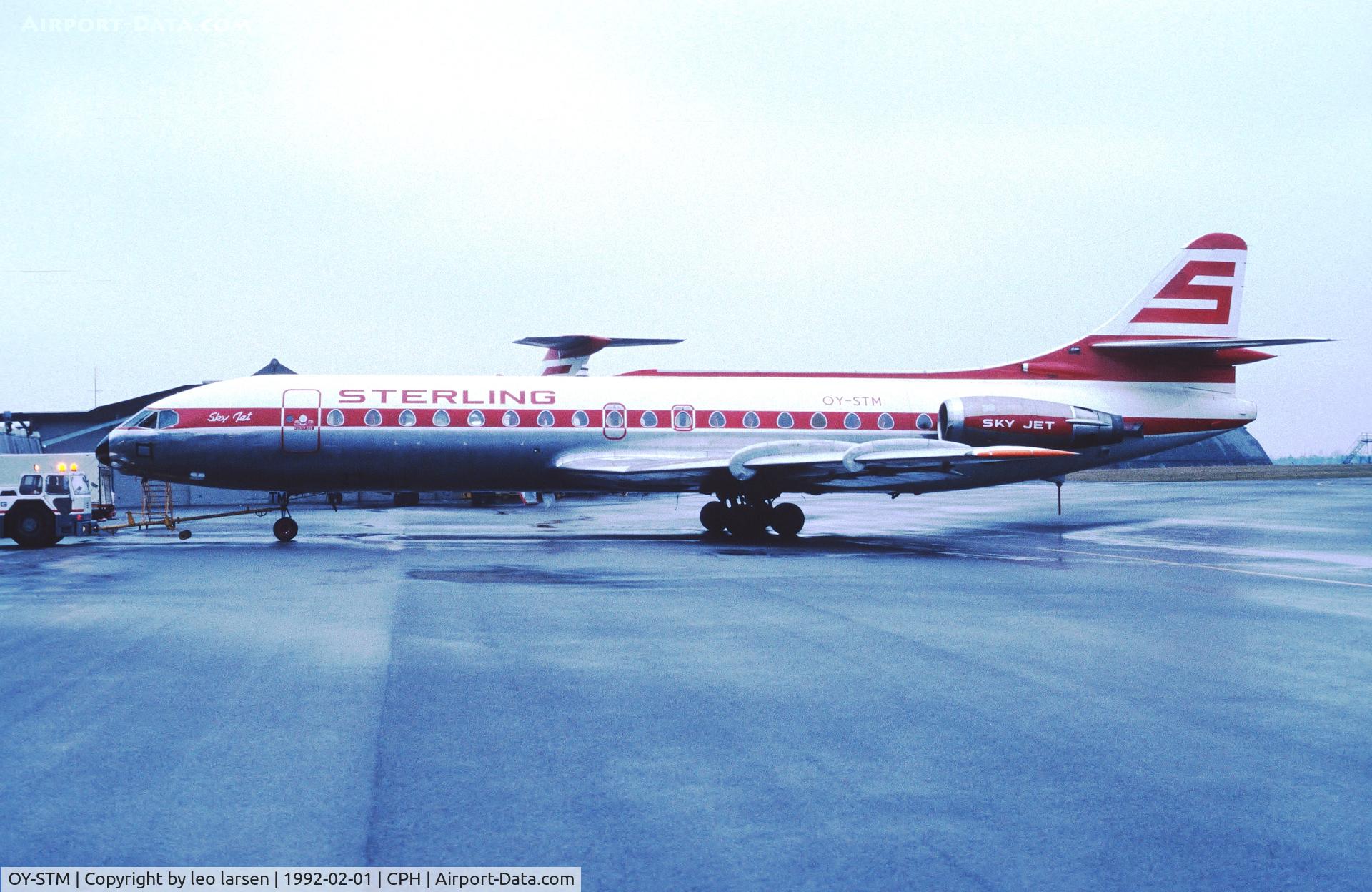 OY-STM, 1970 Sud Aviation SE-210 Caravelle 10B3 Super B C/N 268, Copenhagen 1.2.1992