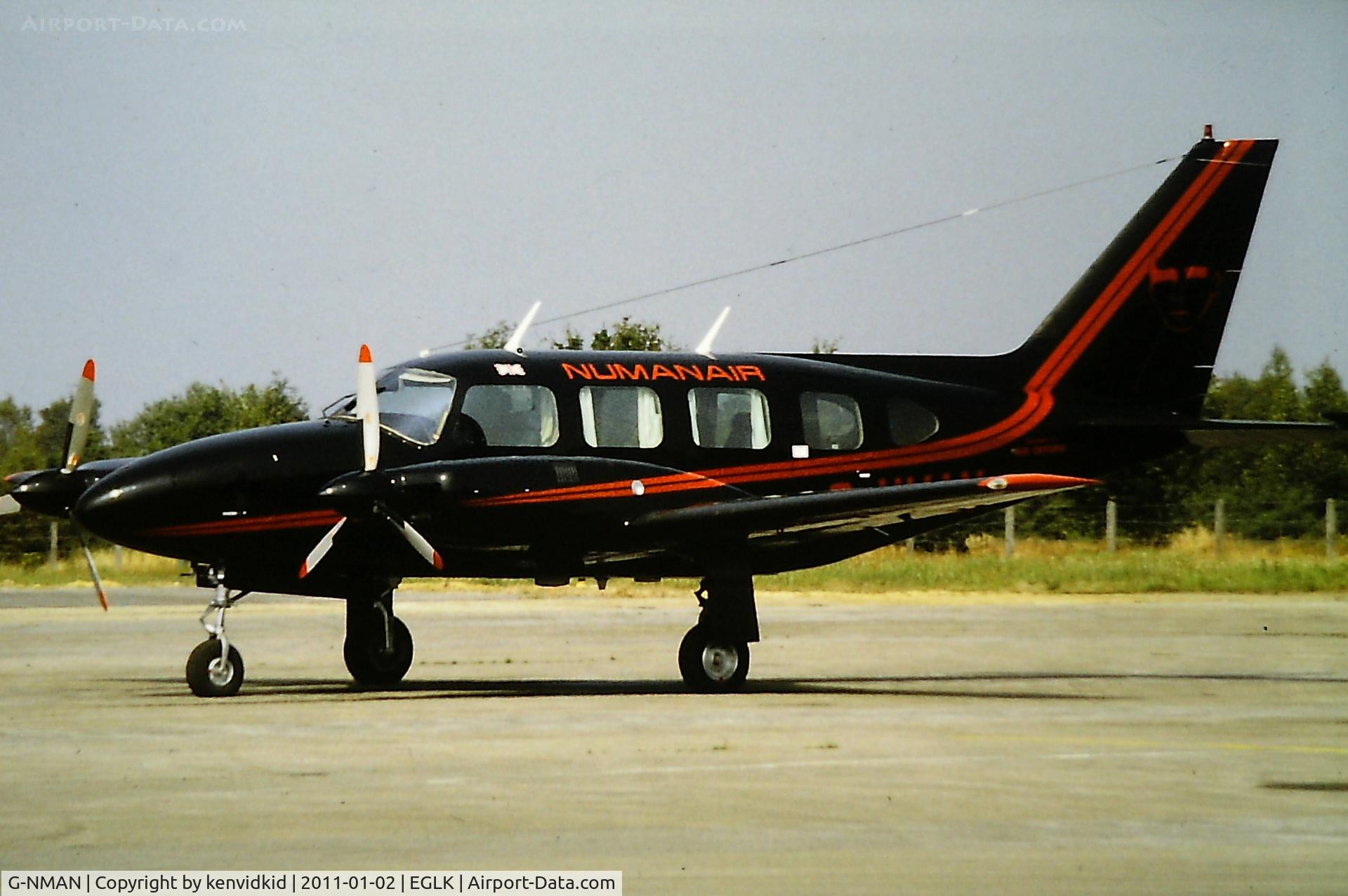 G-NMAN, 1969 Piper PA-31-310 Navajo Navajo C/N 31-376, At Blackbushe early 1980's.