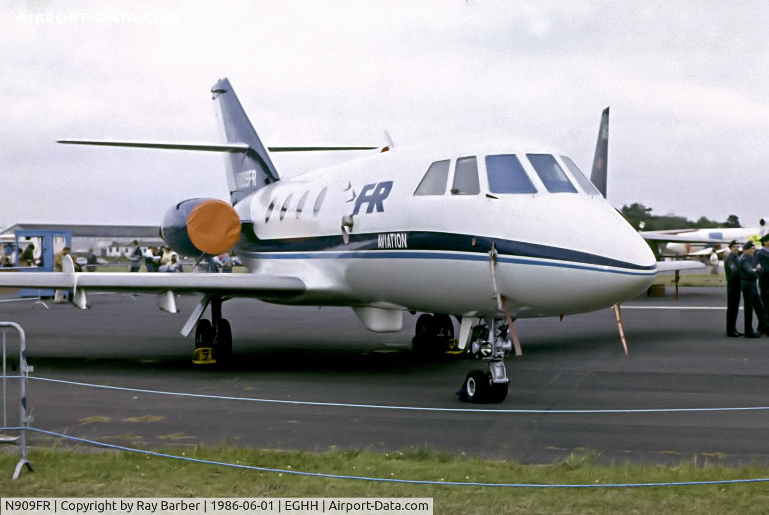 N909FR, 1969 Dassault Falcon (Mystere) 20DC C/N 209, N909FR   Dassault Falcon 20DC [209] (FR Aviation) Bournemouth-Hurn~G 01/06/1986