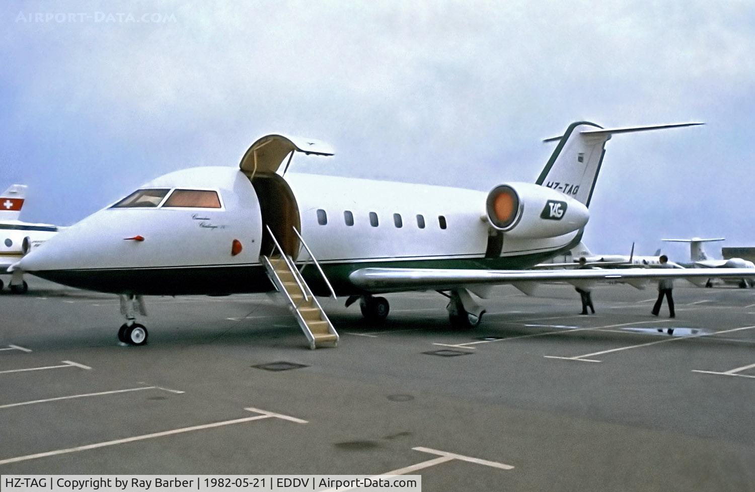 HZ-TAG, 1980 Canadair Challenger 600 (CL-600-1A11) C/N 1014, HZ-TAG   Canadair CL.600S Challenger [1014] (TAG Aviation) Hannover~D 21/05/1982