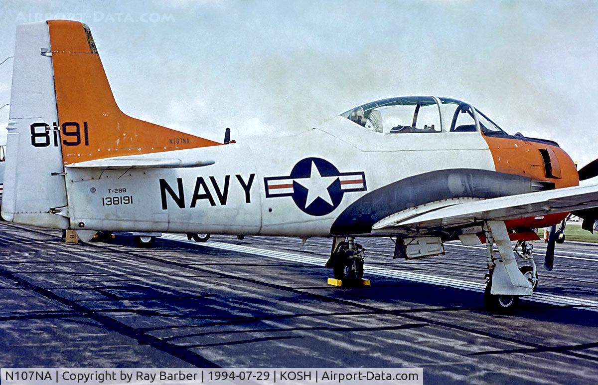 N107NA, 1955 North American T-28B Trojan C/N 200-262, N107NA   (138191) North American T-28B Trojan [200-262] (Ex United States Navy) Oshkosh-Wittman Regional~N 29/07/1994