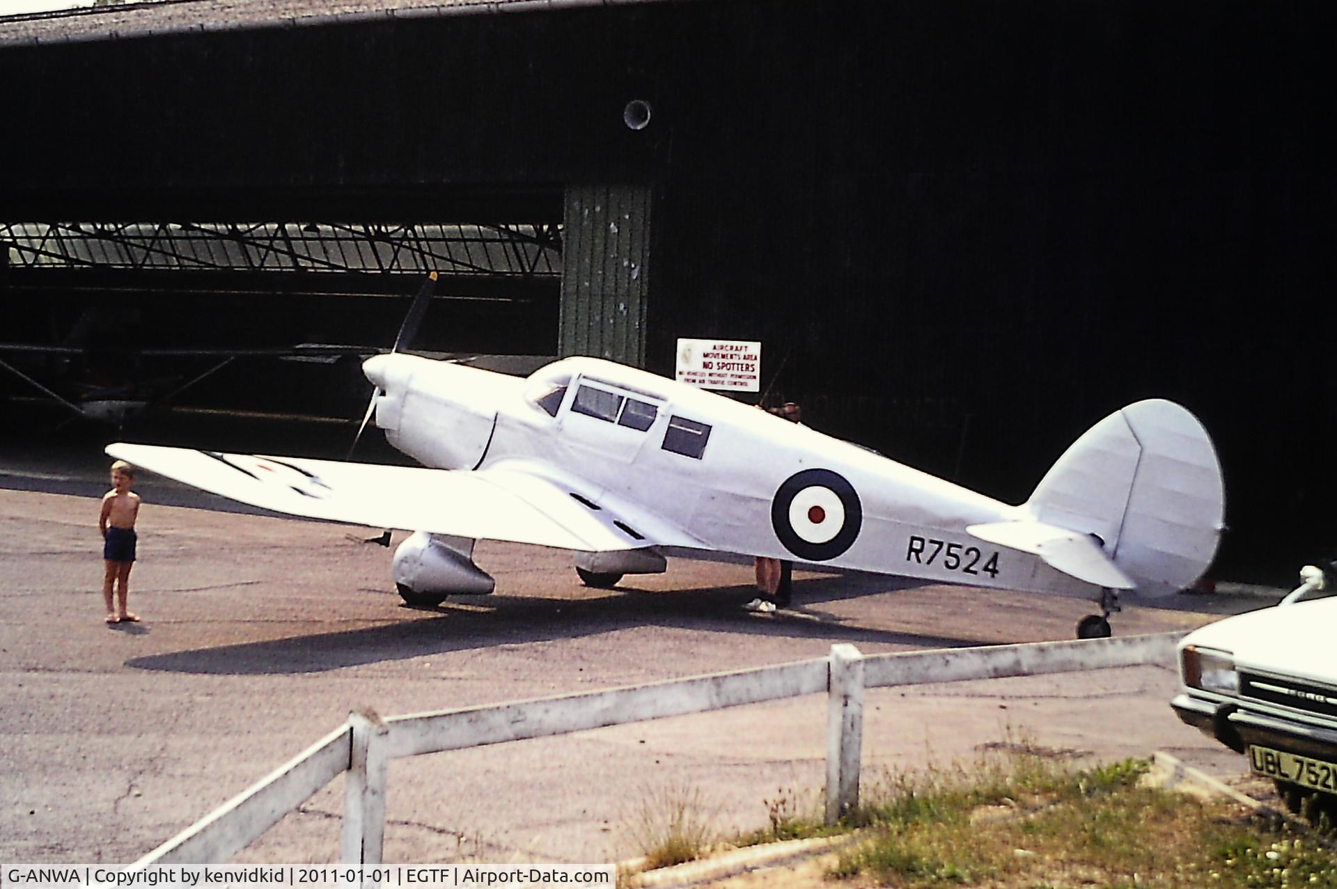 G-ANWA, F Hills And Sons Ltd Proctor 4 C/N H725, At Fairoaks early 1970's