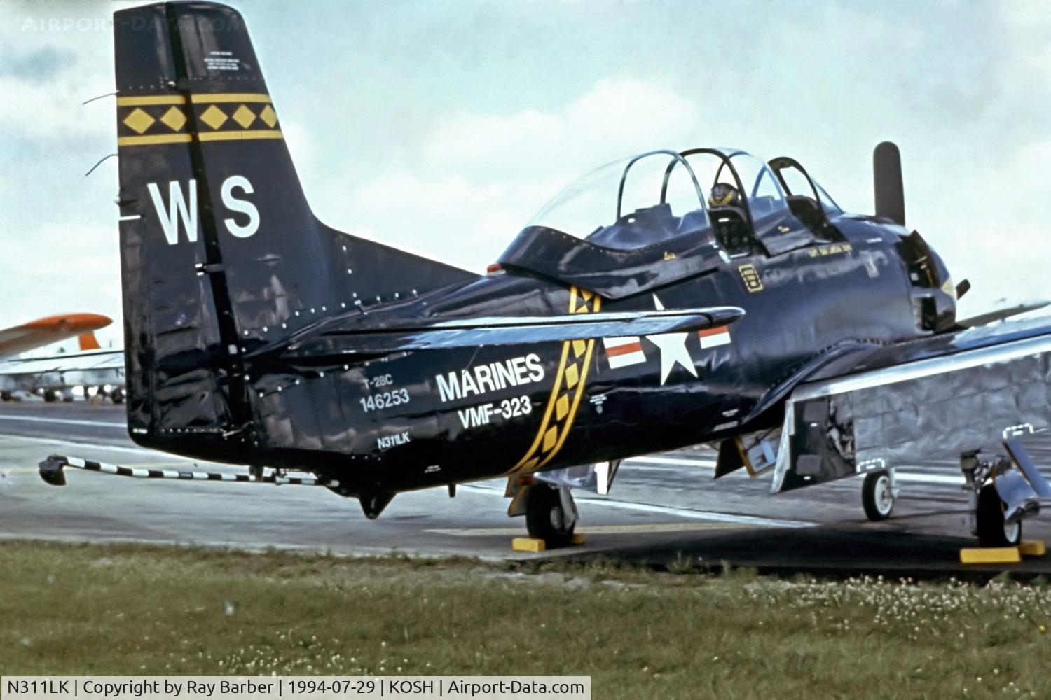 N311LK, 1957 North American T-28C Trojan C/N 252-16, N311LK   (146253) North American T-28C Trojan [252-16] (Ex United States Navy) Oshkosh-Wittman Regional~N 29/07/1994