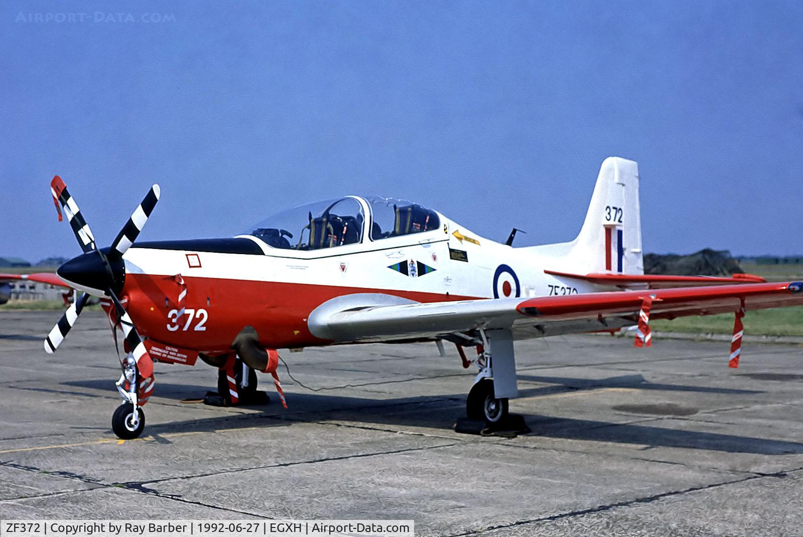 ZF372, Short S-312 Tucano T1 C/N S115/T86, ZF372   Short Emb-312 Tucano T.1 [T86] (Royal Air Force) RAF Honington~G 27/06/1992
