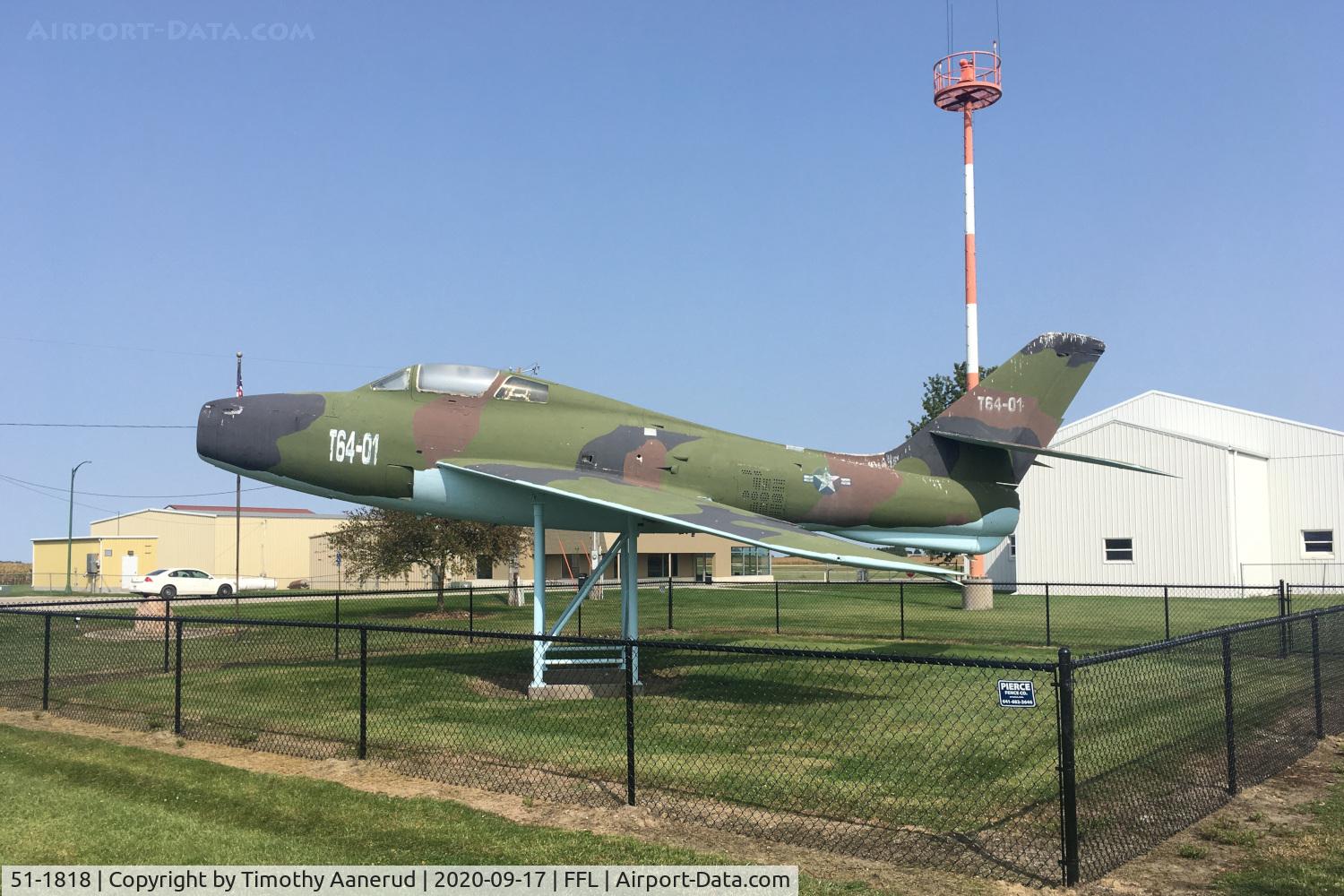 51-1818, 1951 Republic F-84F-30-RE Thunderstreak C/N Not found 51-1818, 1951 Republic F-84F-30-RE Thunderstreak