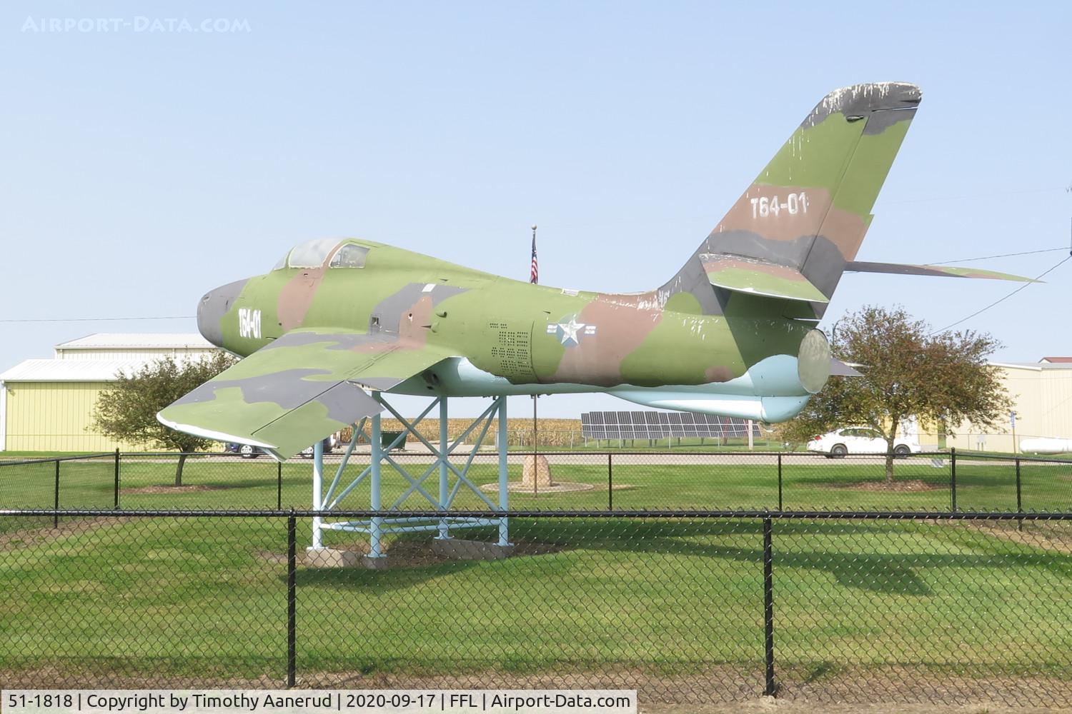 51-1818, 1951 Republic F-84F-30-RE Thunderstreak C/N Not found 51-1818, e.g. N104UA1951 Republic F-84F-30-RE Thunderstreak