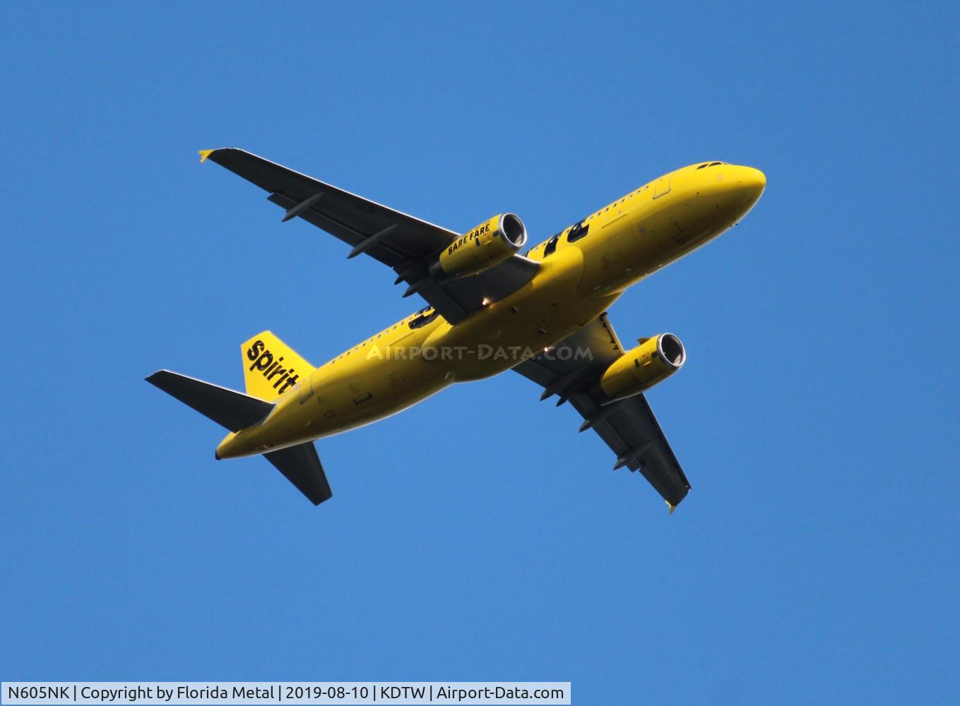 N605NK, 2010 Airbus A320-232 C/N 4548, DTW 2019