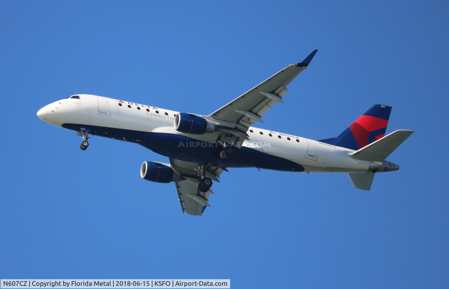 N607CZ, 2007 Embraer 170SU (ERJ-170-100SU) C/N 17000192, SFO 2018