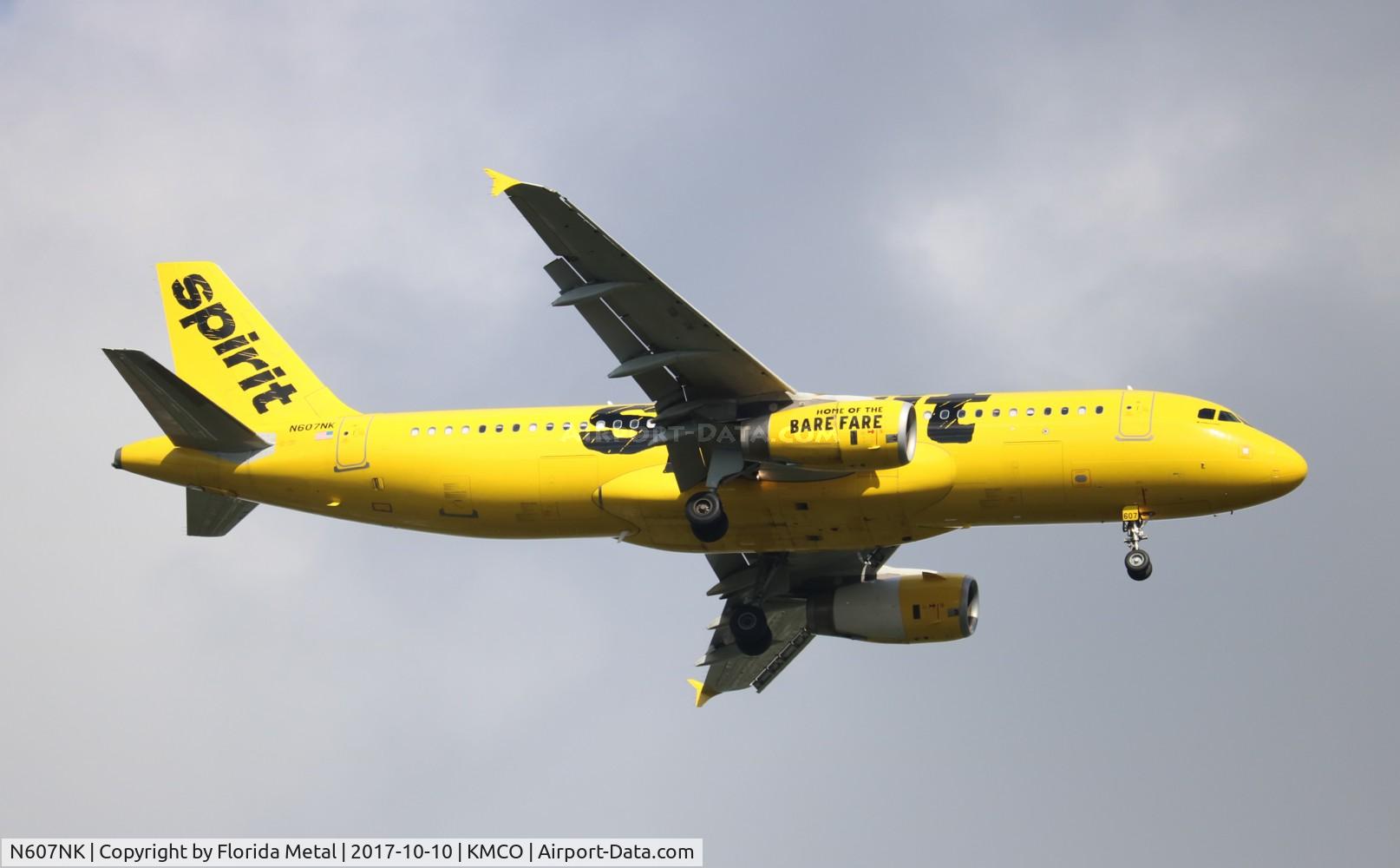 N607NK, 2011 Airbus A320-232 C/N 4595, MCO 2017
