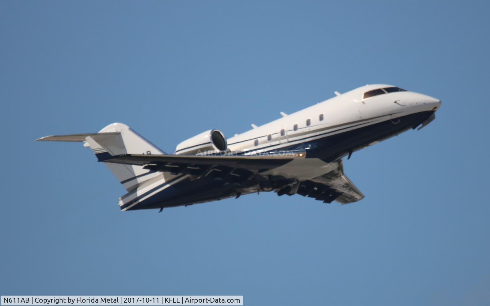 N611AB, 1997 Canadair Challenger 604 (CL-600-2B16) C/N 5324, FLL 2017