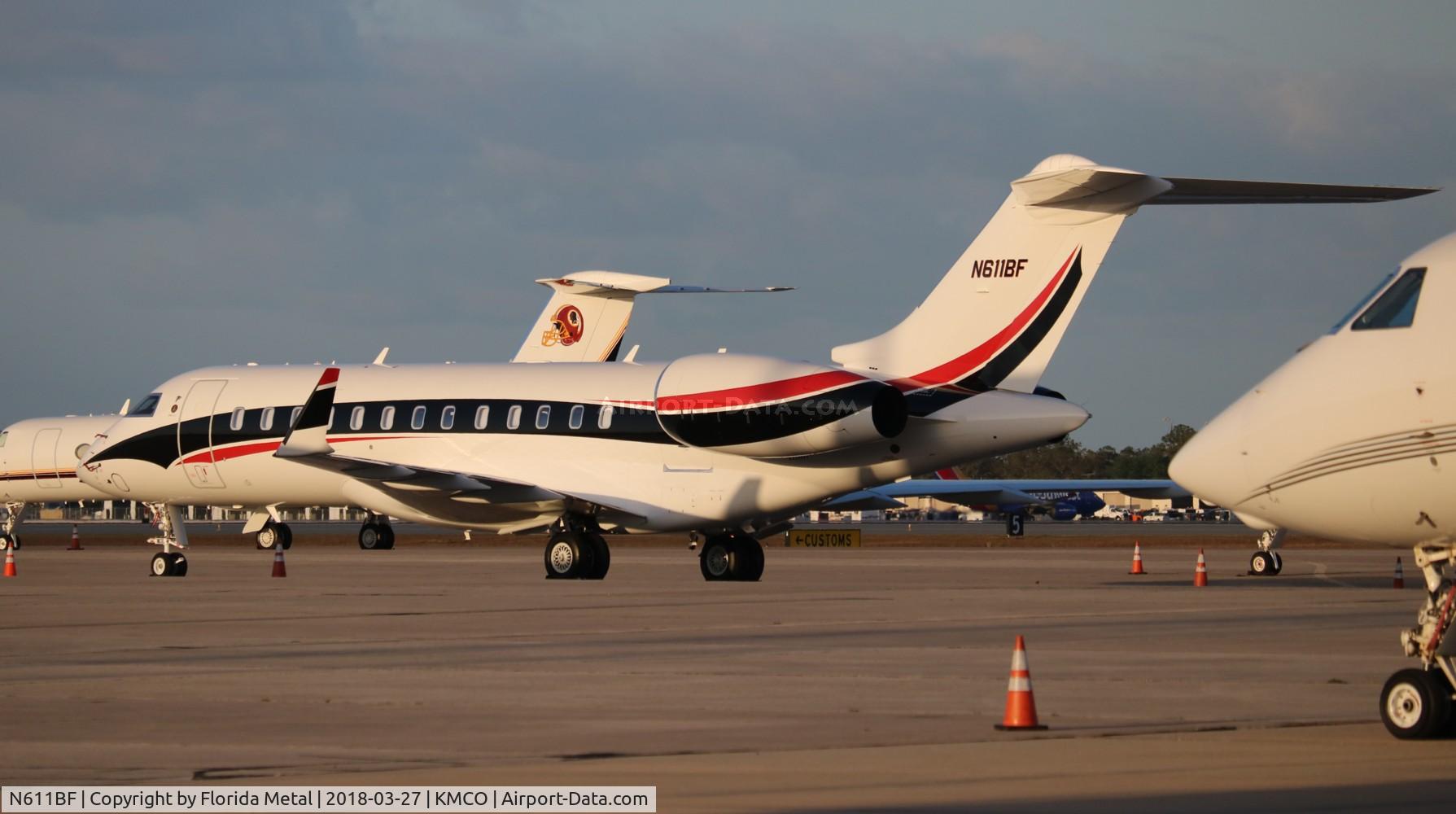 N611BF, 2016 Bombardier BD-700-1A10 Global 6000 C/N 9774, MCO 2018