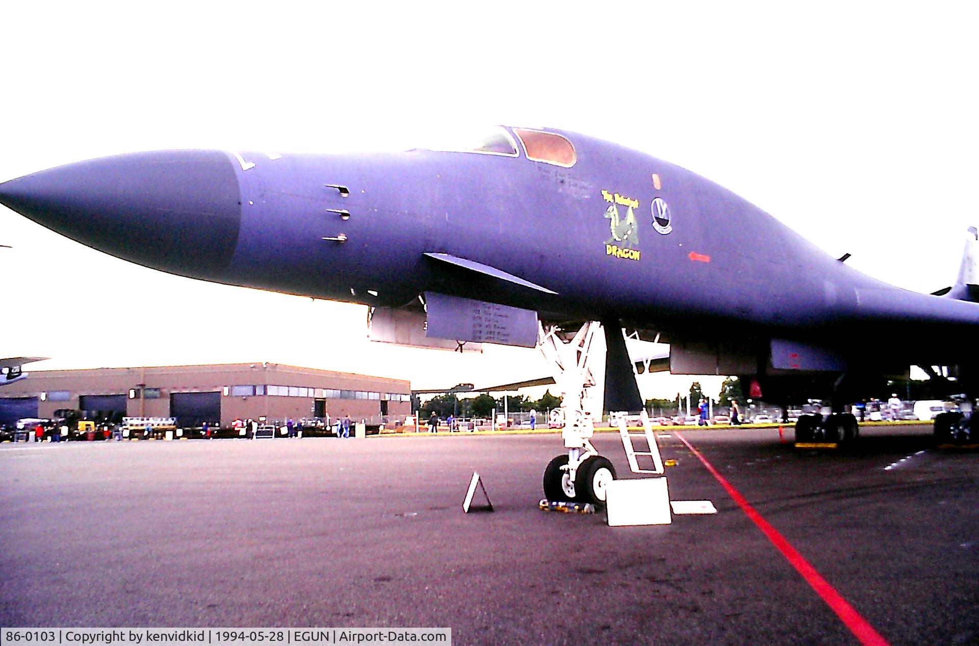 86-0103, 1986 Rockwell B-1B Lancer C/N 63, At Air Fete 1994.