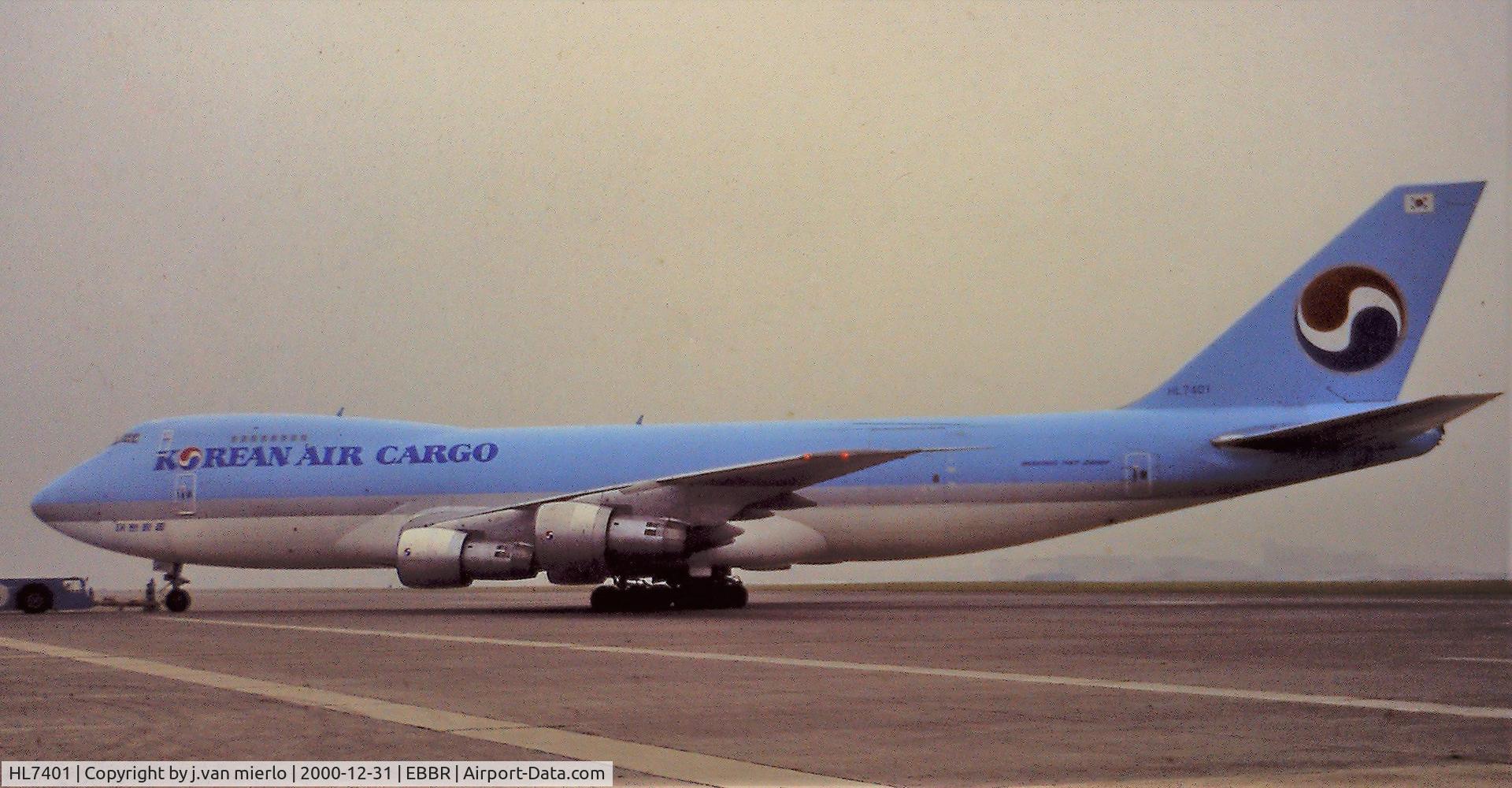 HL7401, 1980 Boeing 747-249F C/N 22245, Departure from BRUCARGO Scan slide +photoshop