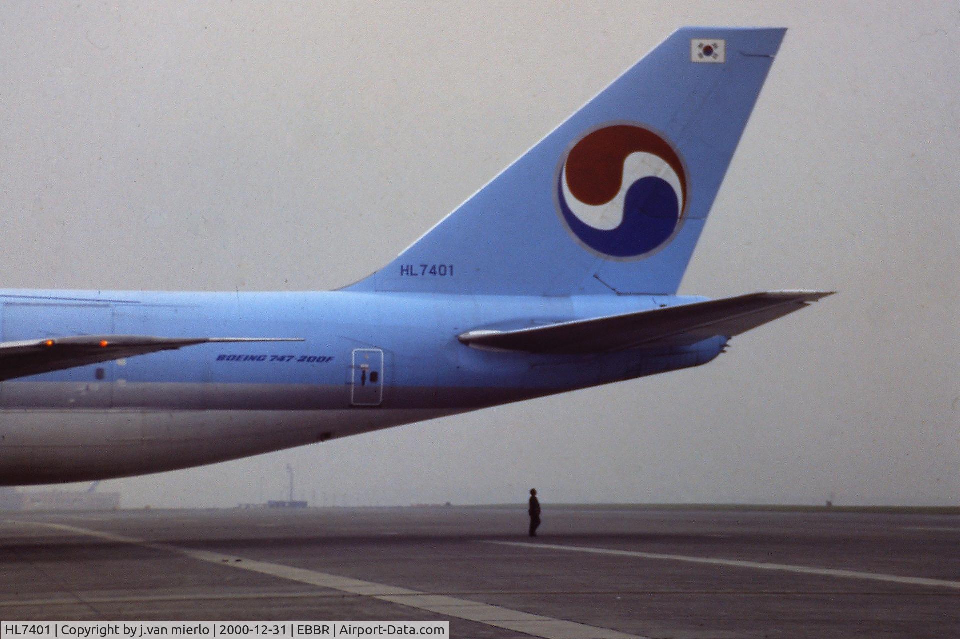 HL7401, 1980 Boeing 747-249F C/N 22245, pre flight check BRUCARGO  scan slide