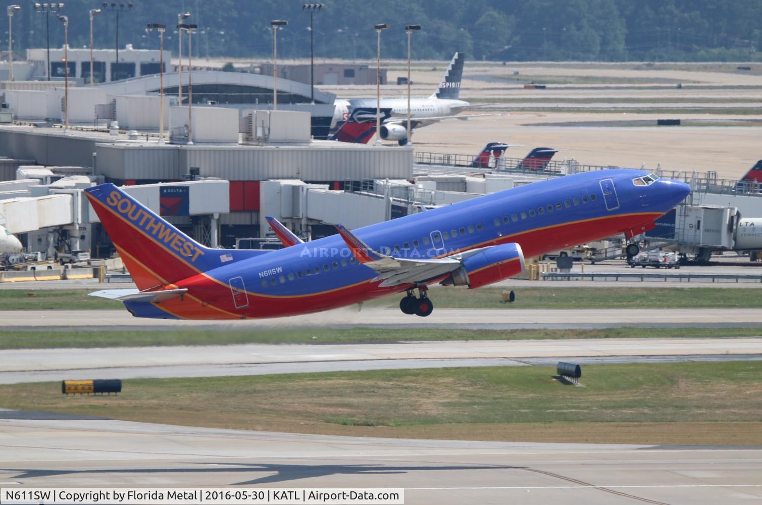N611SW, 1995 Boeing 737-3H4 C/N 27697, ATL 2016