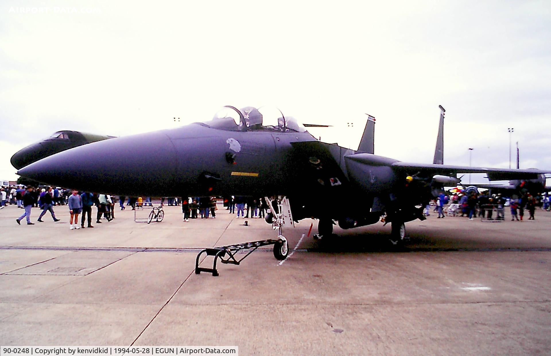 90-0248, 1990 McDonnell Douglas F-15E Strike Eagle C/N 1183/E150, At Air Fete 1994.