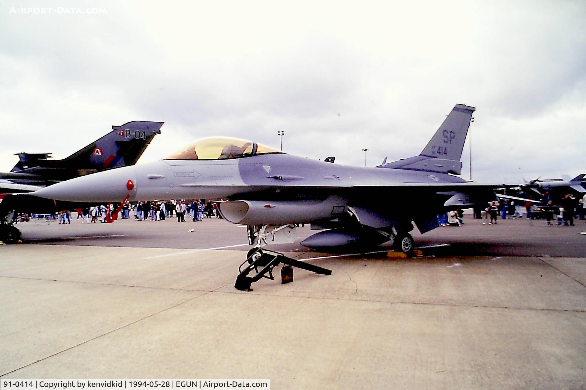 91-0414, 1991 General Dynamics F-16C Fighting Falcon C/N CC-112, At Air Fete 1994.