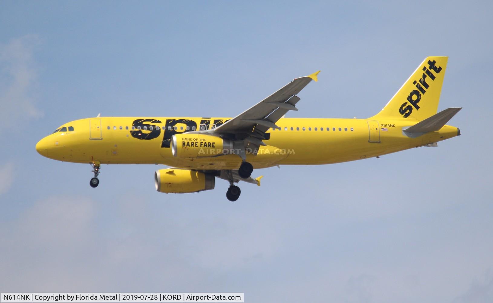 N614NK, 2012 Airbus A320-232 C/N 5132, ORD 2019