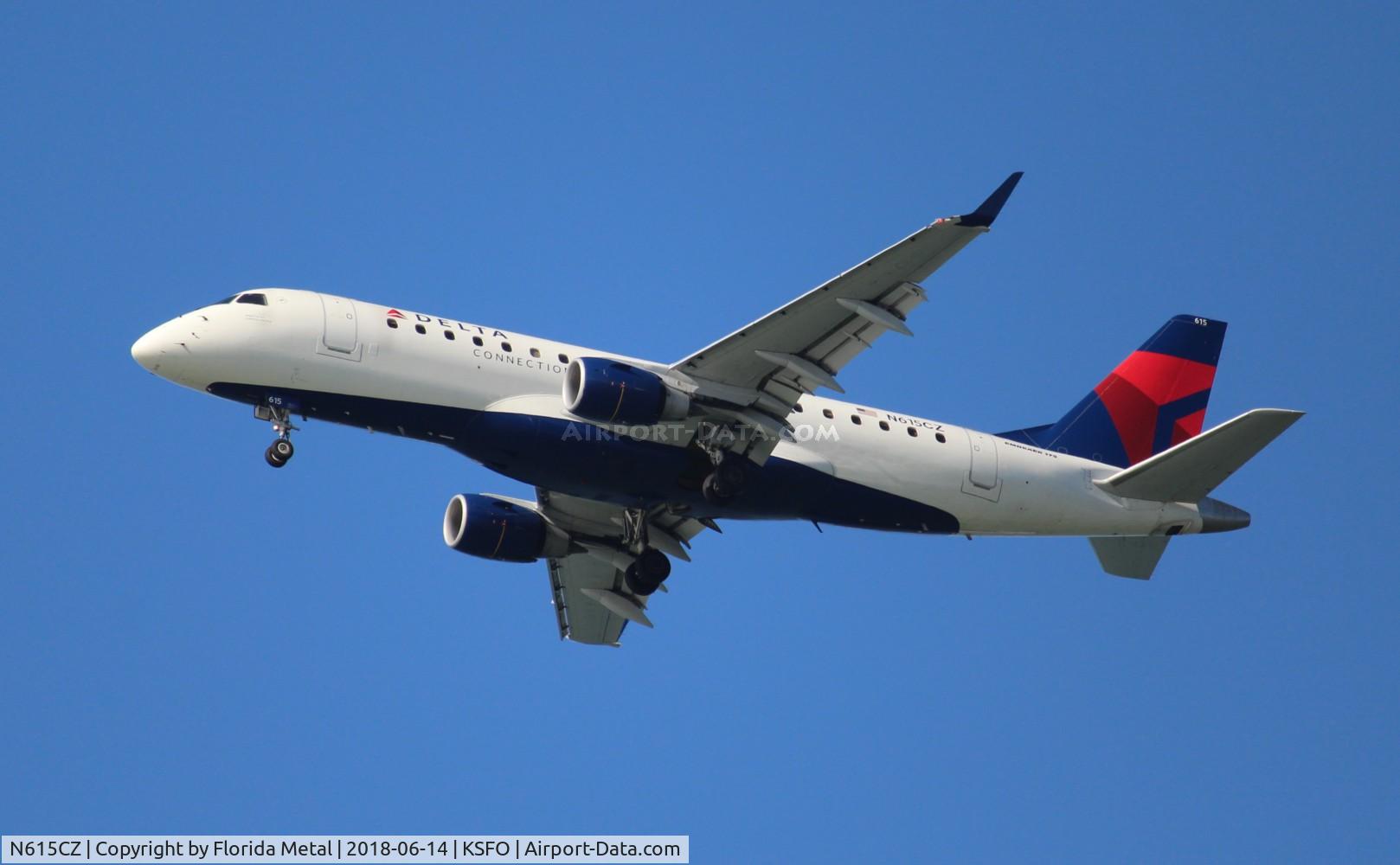 N615CZ, 2008 Embraer 175LR (ERJ-170-200LR) C/N 17000207, SFO 2018