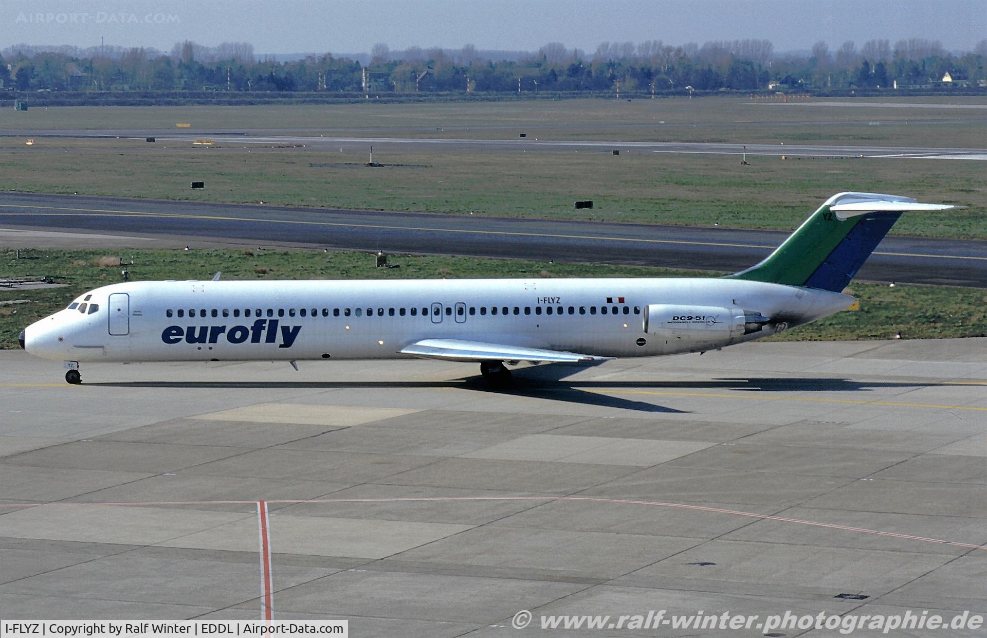 I-FLYZ, McDonnel Douglas DC-9-51 C/N 47697, McDonnel Douglas DC-9-51 - GJ EEZ Eurofly Svc - 47697 - I-FLYZ -1993 - DUS