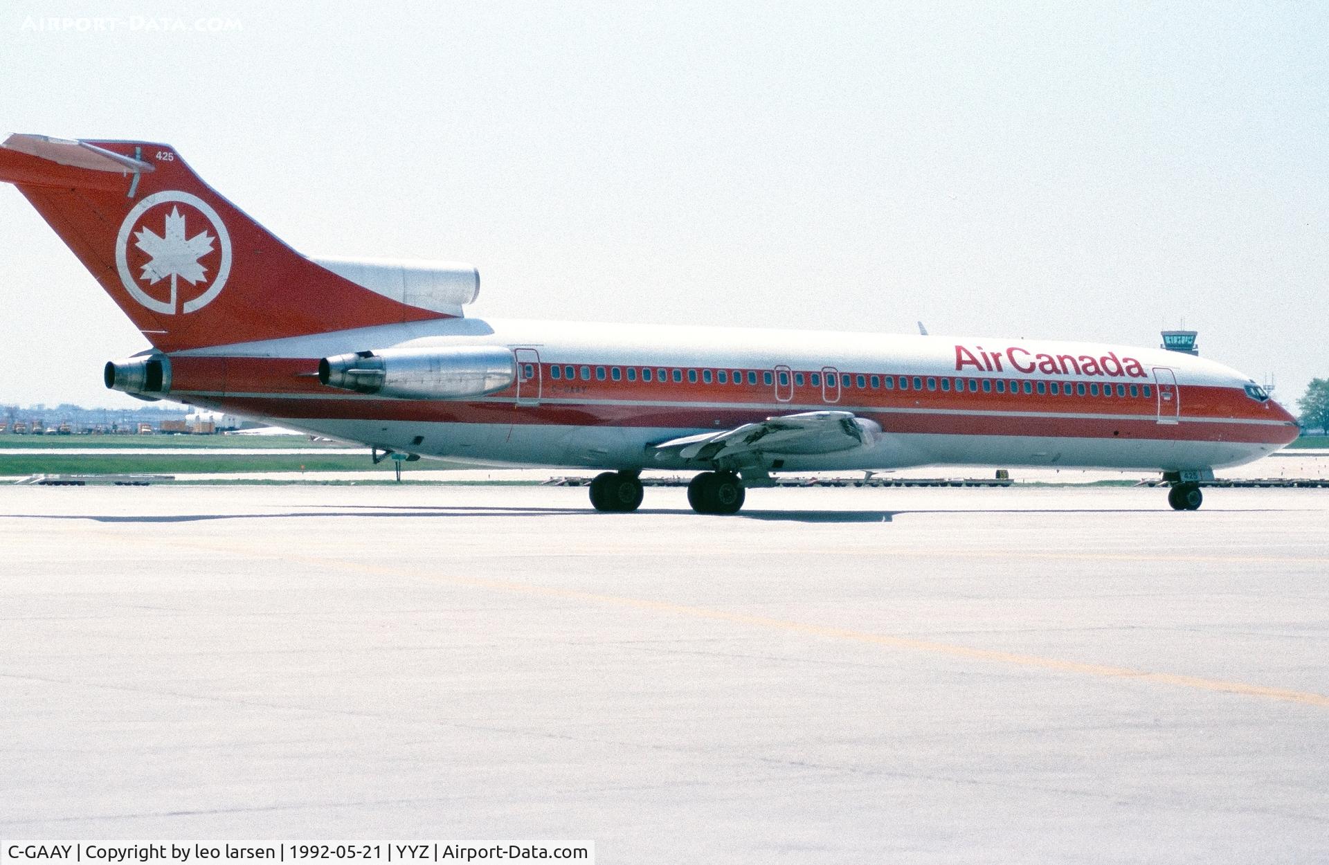 C-GAAY, 1980 Boeing 727-233F C/N 22037, Toronto 21.5.1992