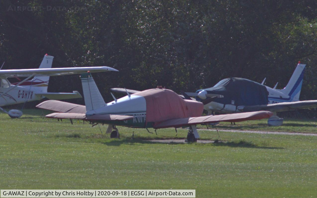 G-AWAZ, 1968 Piper PA-28R-180 Cherokee Arrow C/N 28R-30512, Been parked and covered up at Stapleford Tawney now for many months.