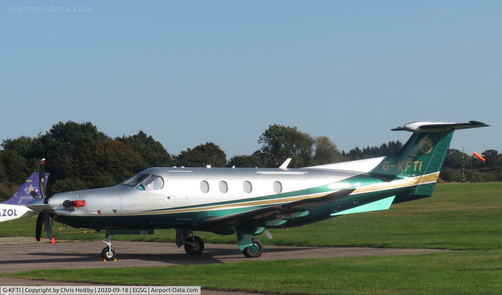 G-KFTI, 2018 Pilatus PC-12/47E C/N 1813, Parked at Stapleford Tawney