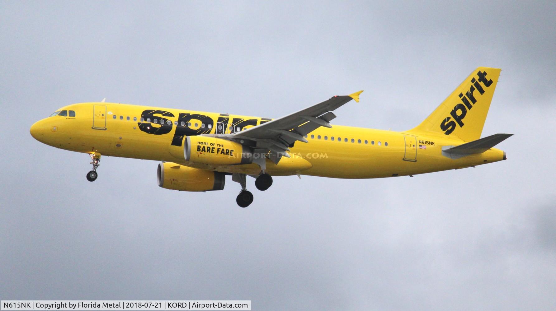 N615NK, 2012 Airbus A320-232 C/N 5159, ORD 2018