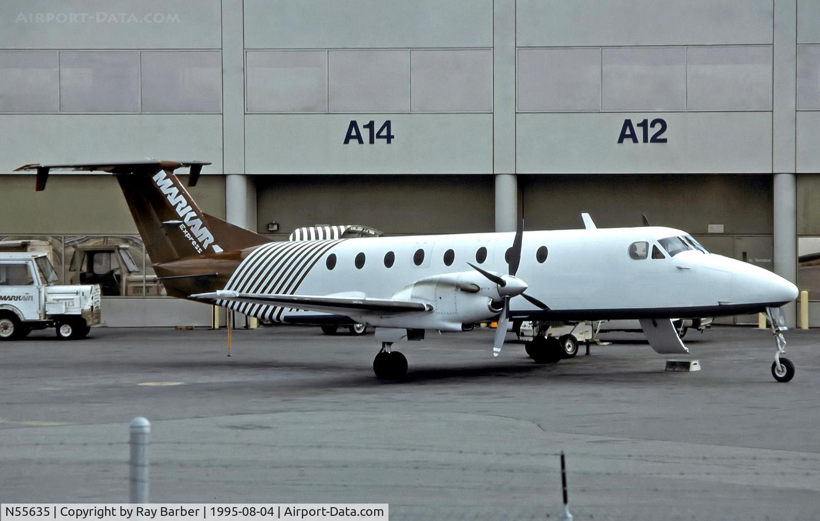 N55635, 1991 Beech 1900C-1 C/N UC-161, N55635   Beech 1900C-1 [UC-161] (Markair Express) (Place unknown) 04/08/1995