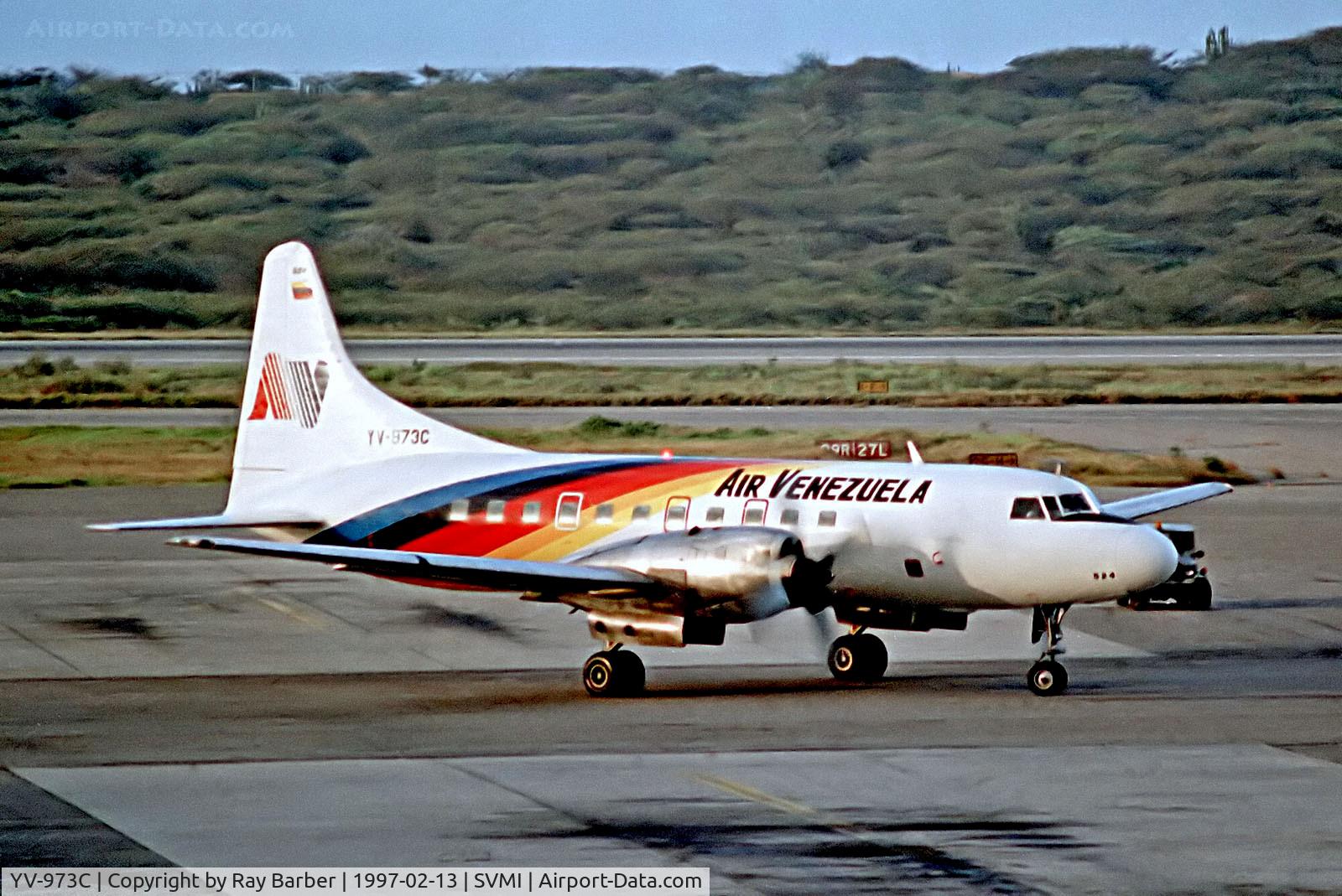 YV-973C, Convair 340 C/N 77, YV-973C   Convair 580 [77] (Air Venezuela)  Caracas-Simon Bolivar Int'l~YV 13/02/1997