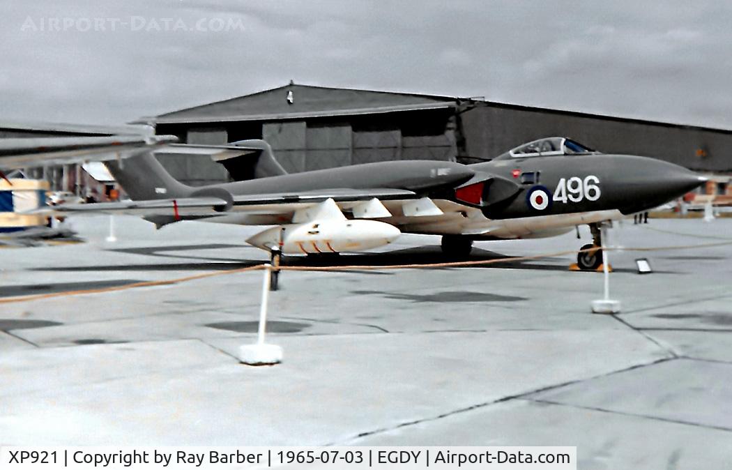 XP921, 1963 De Havilland DH-110 Sea Vixen FAW.2 C/N 10122, XP921   De Havilland DH.110 Sea Vixen FAW.2 [10122] (Royal Navy) RNAS Yeovilton~G 03/07/1965