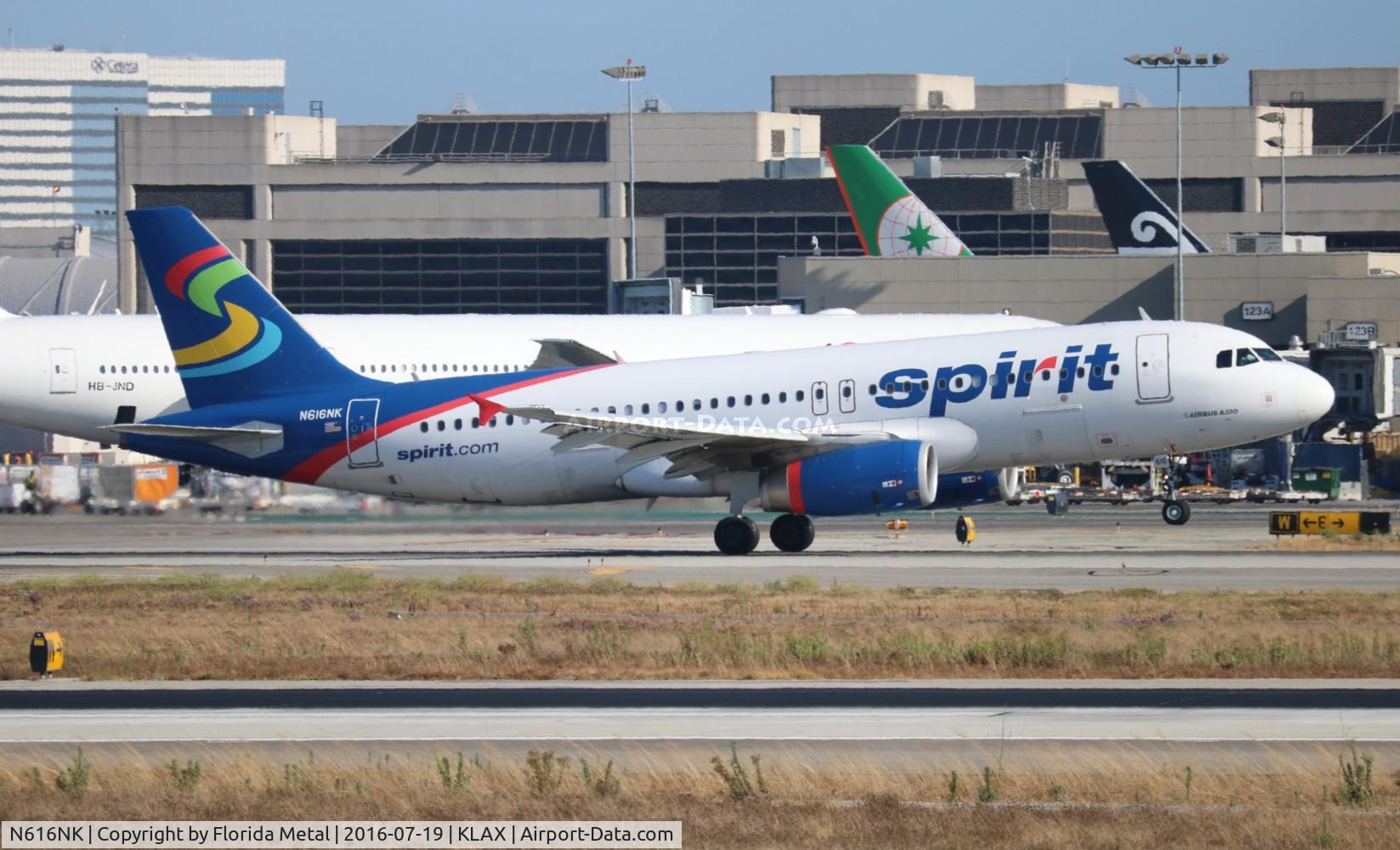 N616NK, 2012 Airbus A320-232 C/N 5370, LAX 2016