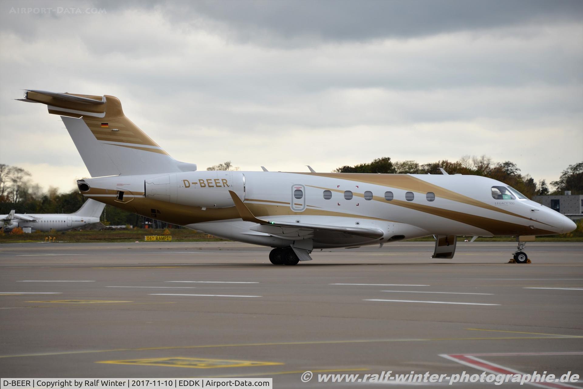 D-BEER, 2015 Embraer EMB-550 Legacy 500 C/N 55000031, Embraer EMB-550 Legacy 500 - AHO Air Hamburg - 55000031 - D-BEER - 10.11.2017 - CGN
