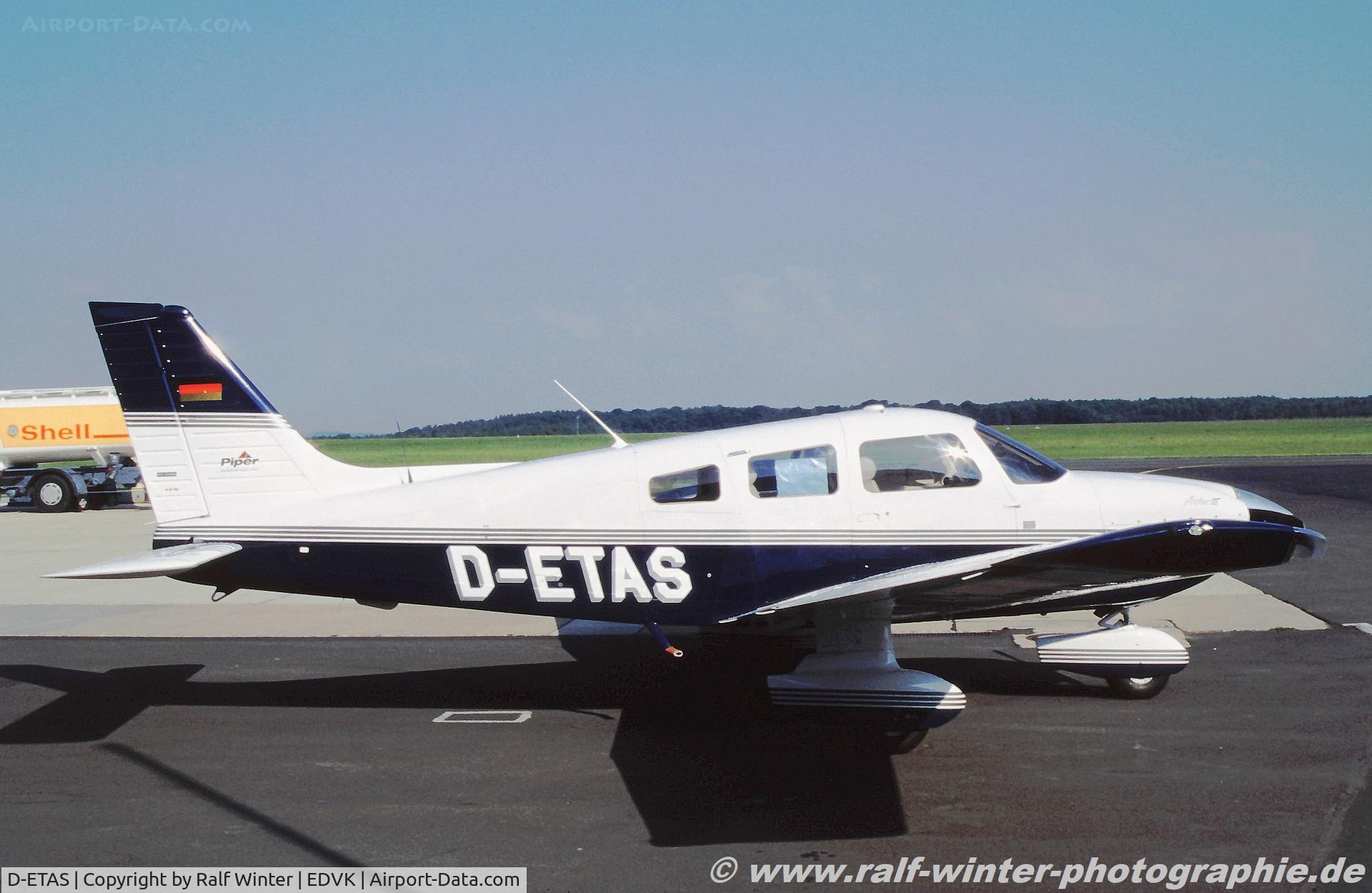 D-ETAS, Piper PA-28-181 Archer III C/N 28-43231, Piper PA-28-181 Archer 3 - Private - 2843231 - D-ETAS - 2003 - EDVK