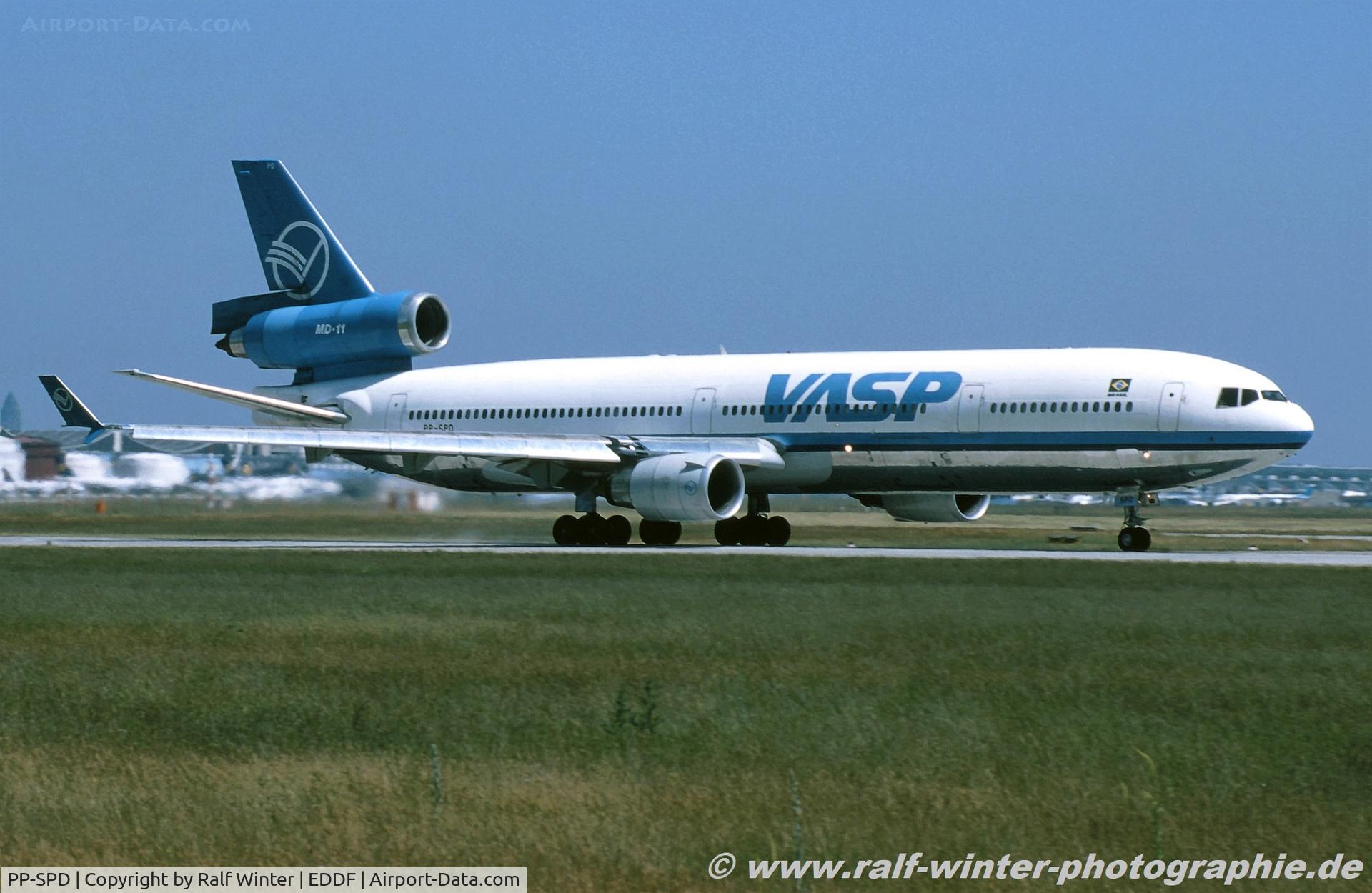 PP-SPD, 1990 McDonnell Douglas MD-11F C/N 48411, McDonnell Douglas MD-11F - VP VSP VASP - 48411 - PP-SPD - 2003 - FRA