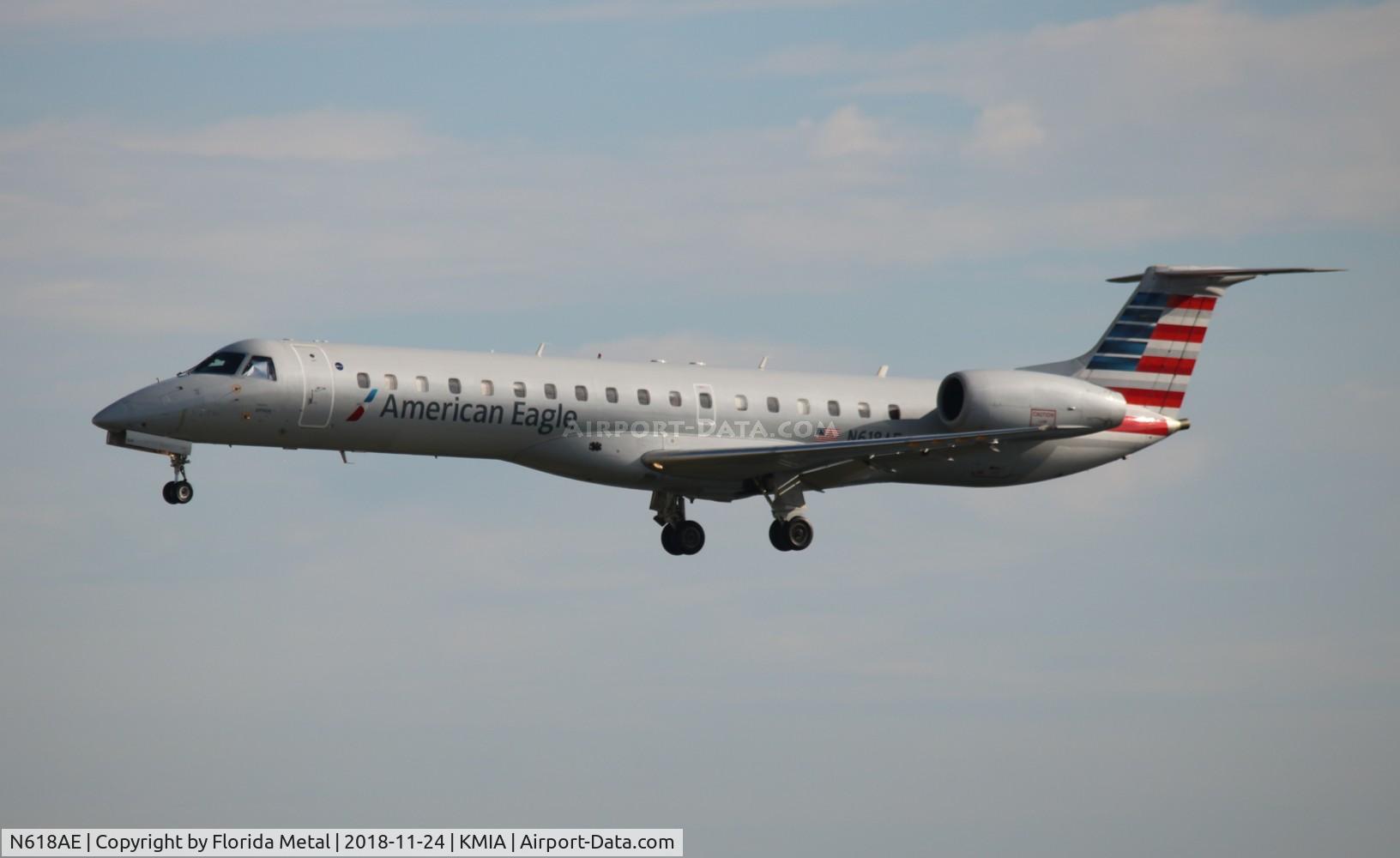 N618AE, 1998 Embraer ERJ-145LR (EMB-145LR) C/N 145097, MIA 2018