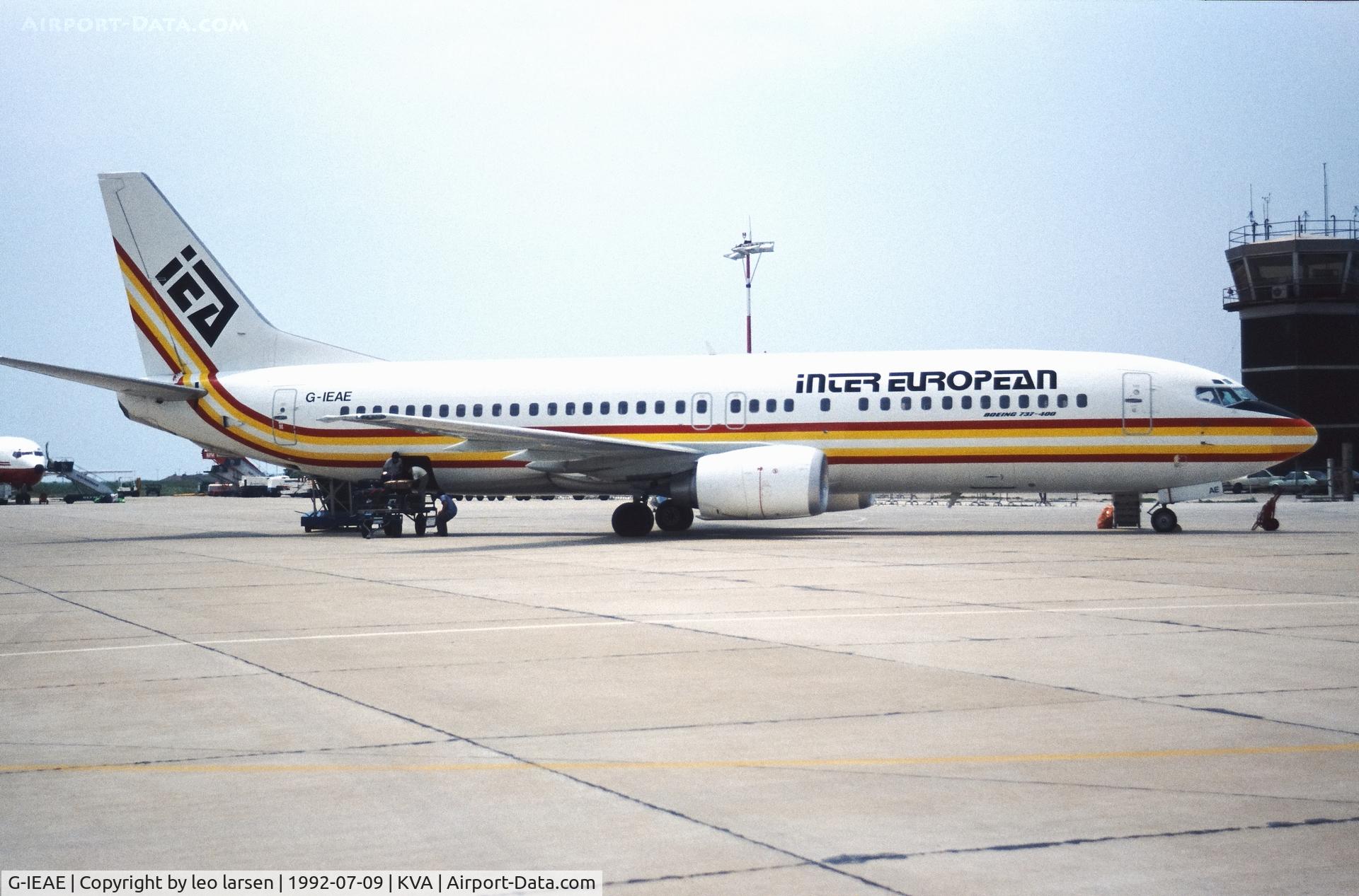 G-IEAE, 1990 Boeing 737-4S3 C/N 24795, Kavala 9.7.1992