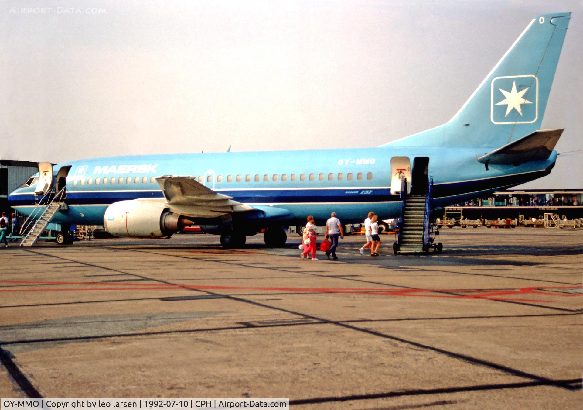 OY-MMO, 1988 Boeing 737-3L9 C/N 24219, Copenhagen 10.7.1992