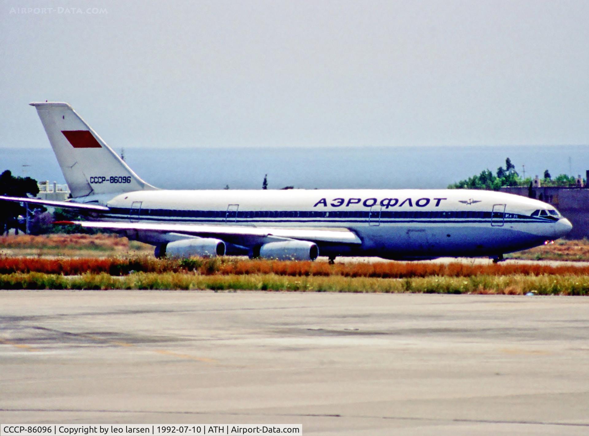 CCCP-86096, 1988 Ilyushin IL-86 C/N 51483207067, Athens 10.7.1992