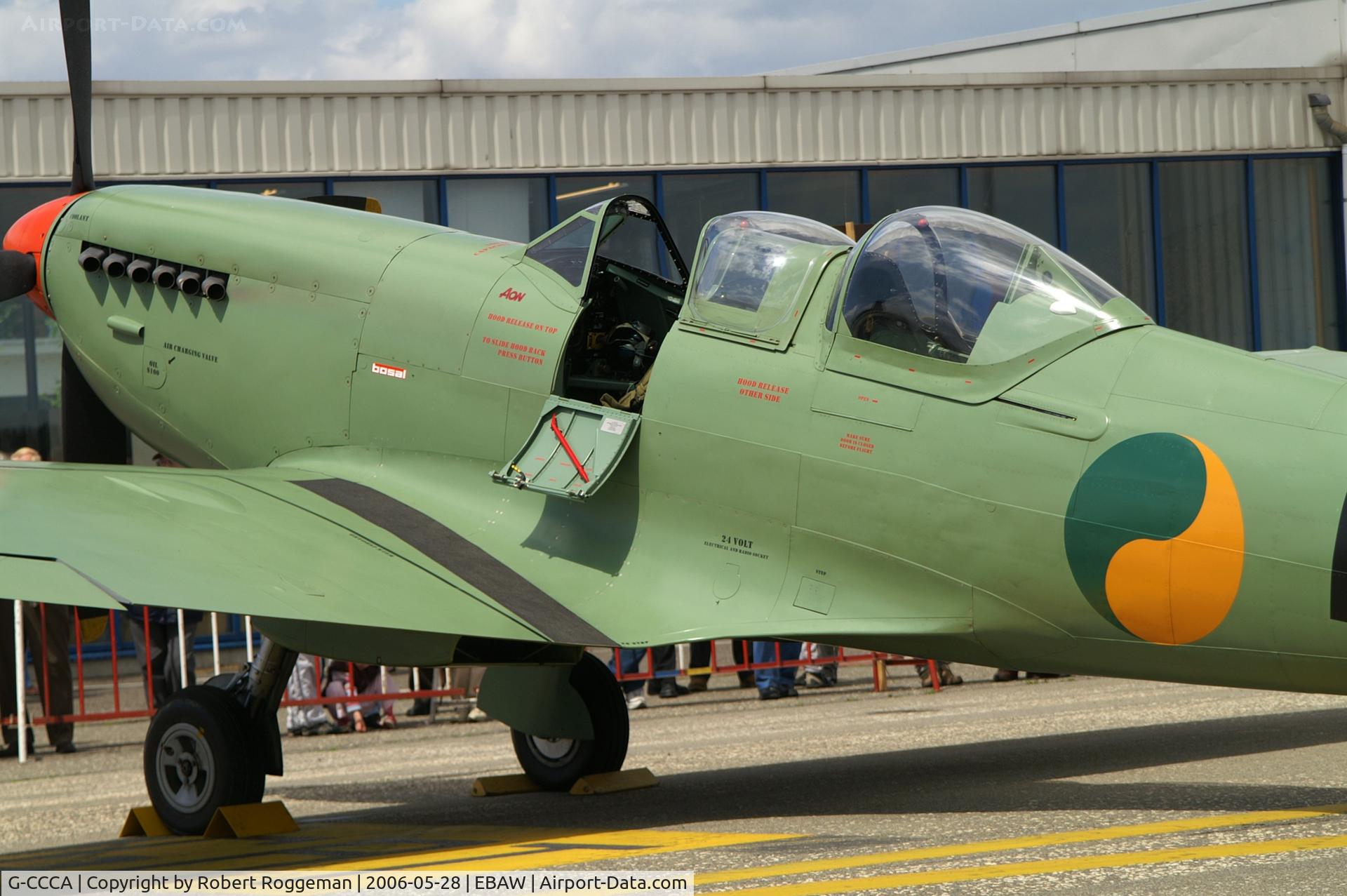 G-CCCA, 1944 Supermarine 509 Spitfire TR.IXc C/N CBAF.9590, STAMPE FLY IN.
