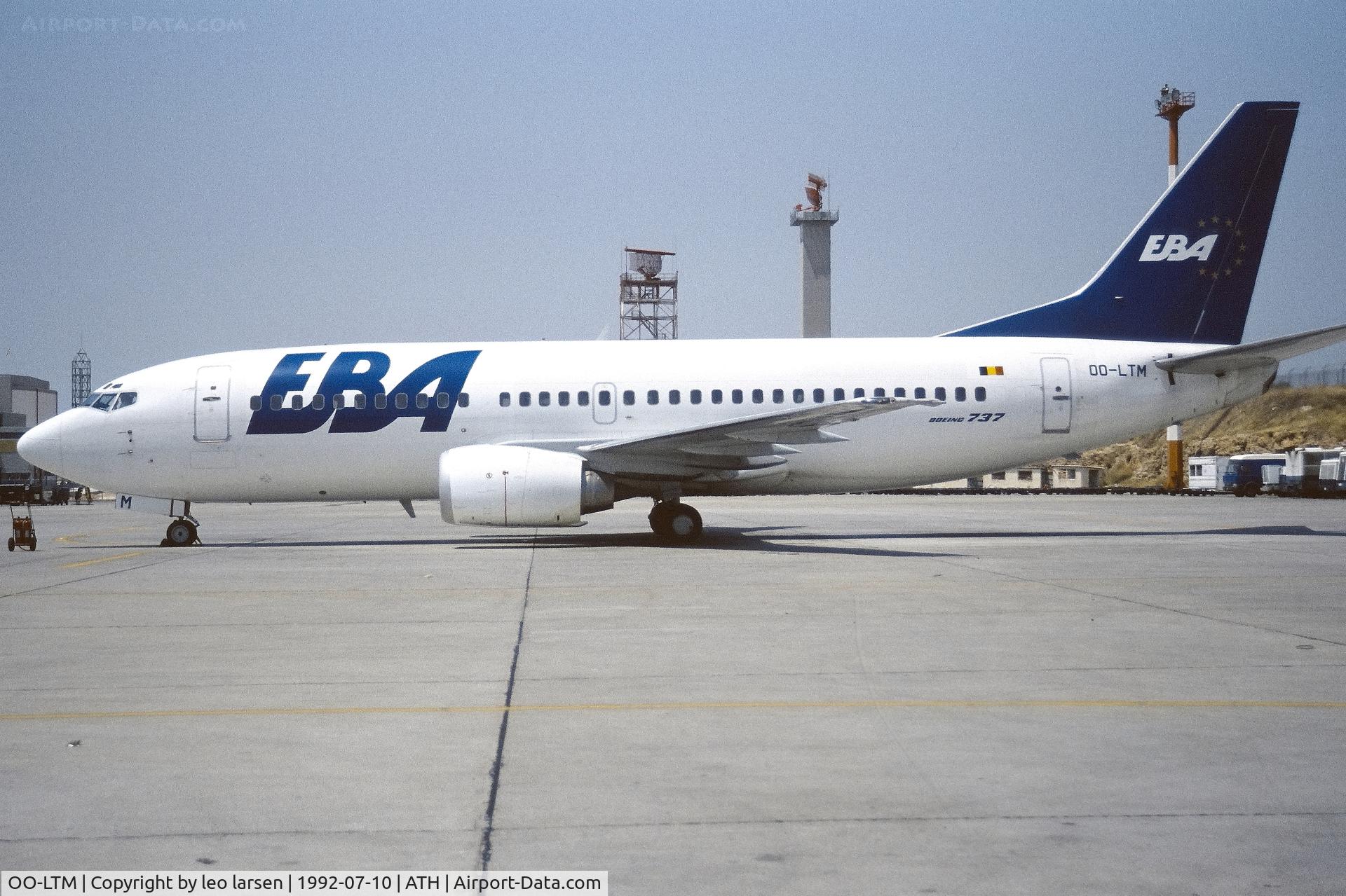 OO-LTM, 1991 Boeing 737-3M8 C/N 25070, Athens 10.7.1992