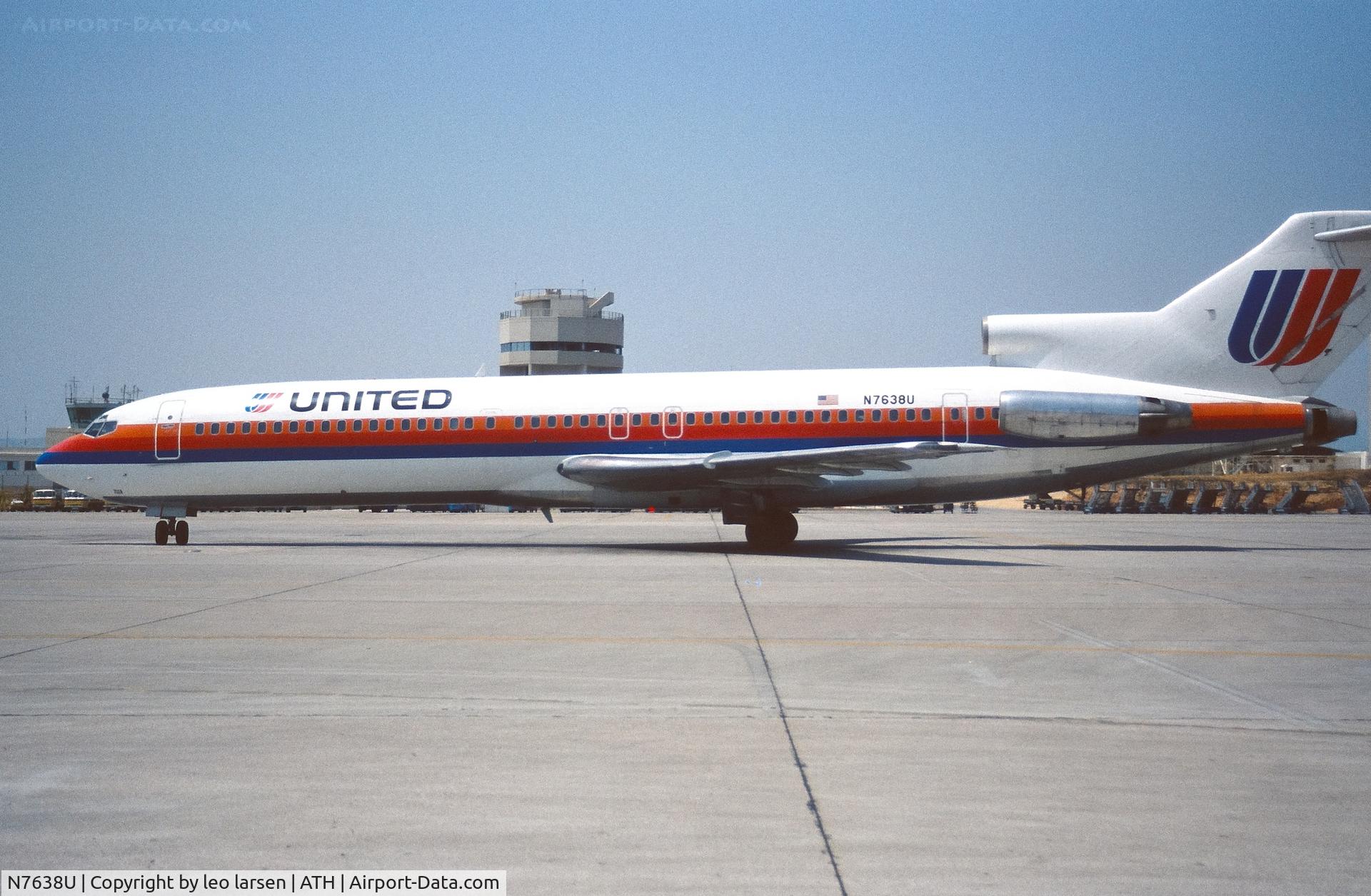 N7638U, 1968 Boeing 727-222 C/N 19911, Athens 10.7.1992