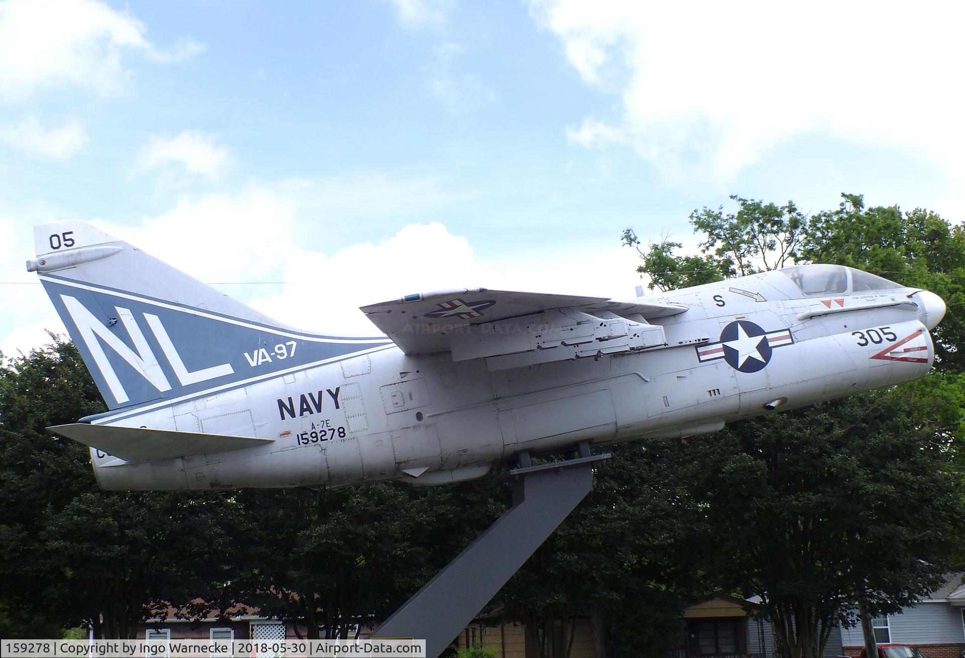 159278, LTV A-7E Corsair II C/N E-349, LTV A-7E Corsair II at the Southern Museum of Flight, Birmingham AL