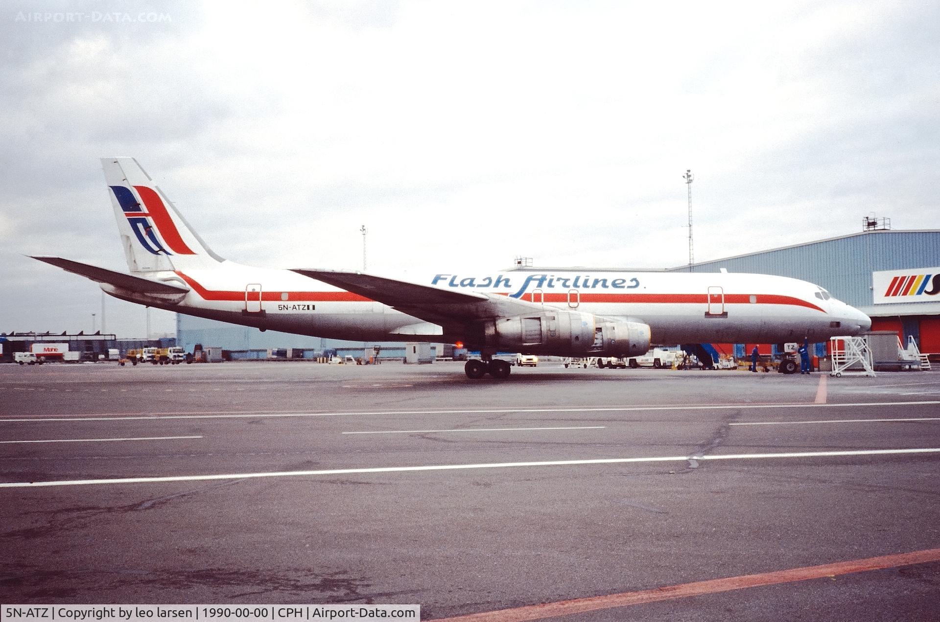 5N-ATZ, 1968 Douglas DC-8F-55 C/N 45965, Copenhagen 1990