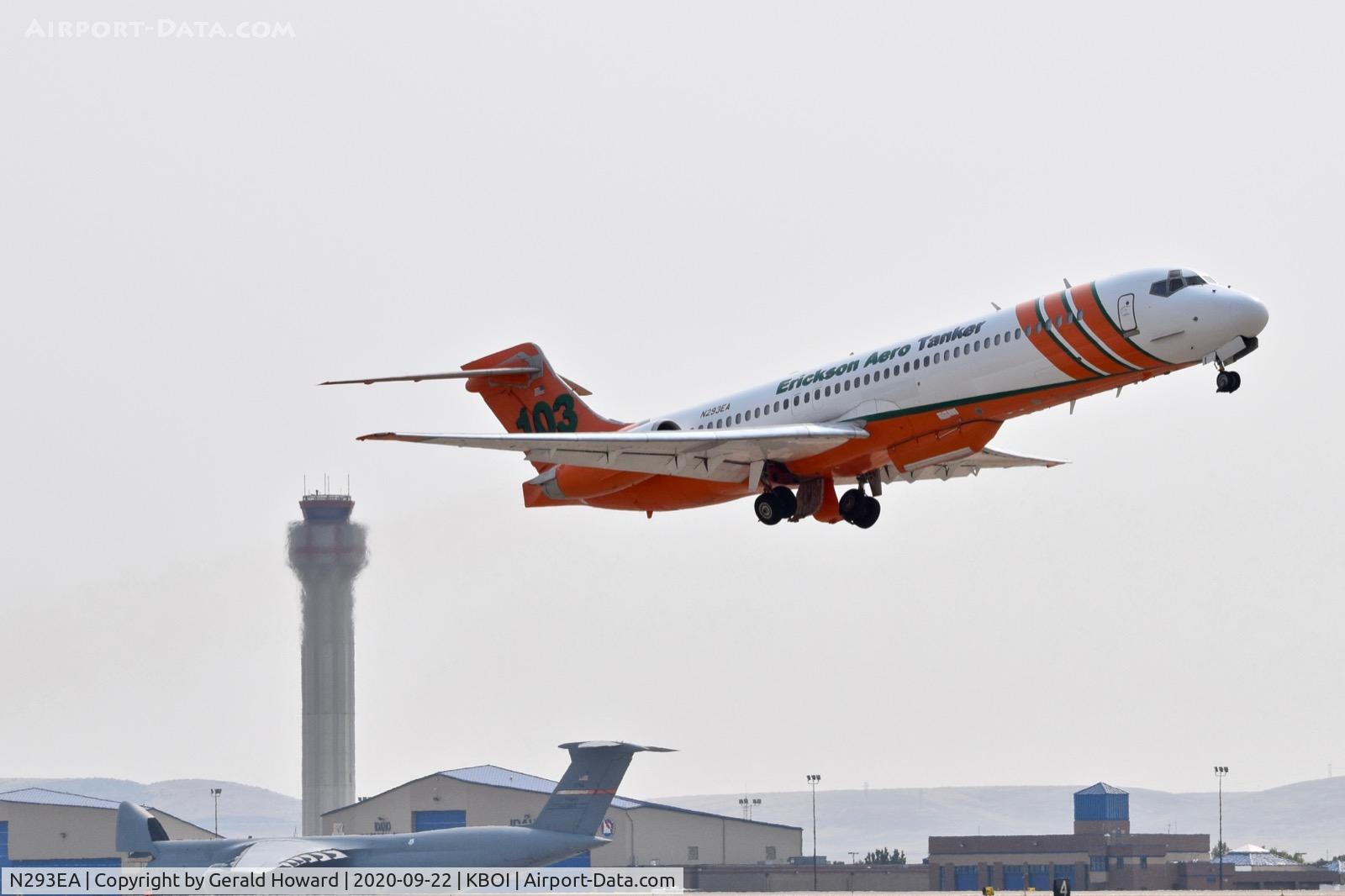 N293EA, 1991 McDonnell Douglas MD-87 (DC-9-87) C/N 53209, Take off from 28R.
